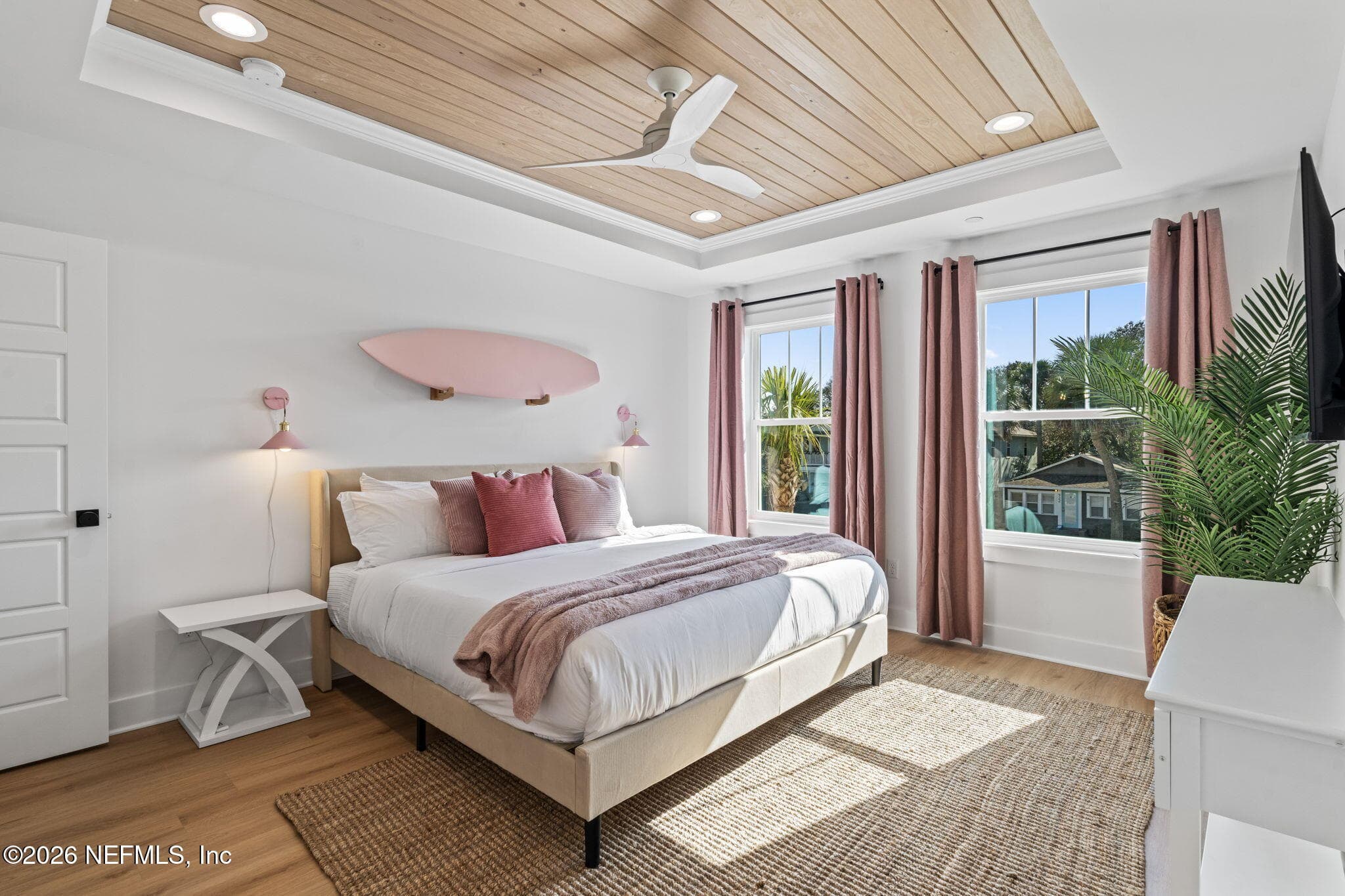 Primary bedroom with modern furnishings — 923 2ND Avenue S, Jacksonville Beach, FL 32250