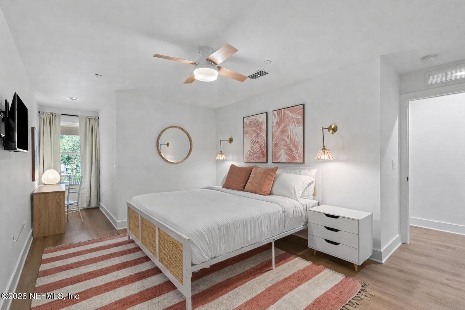 2nd Bedroom with modern furnishings — 923 2ND Avenue S, Jacksonville Beach, FL 32250