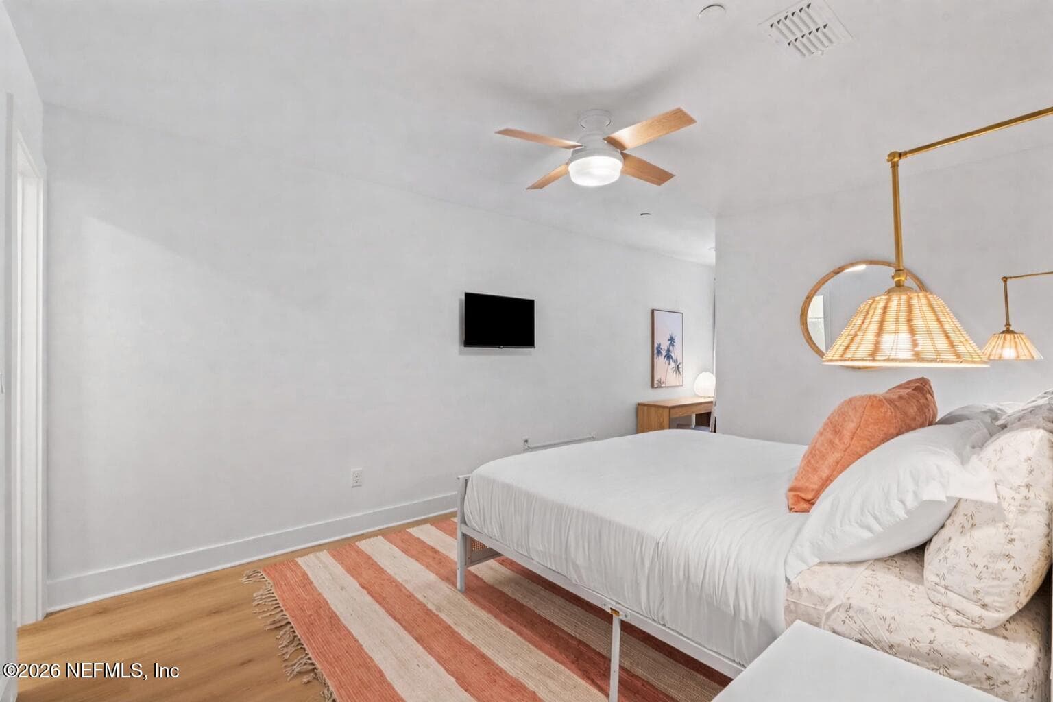 2nd Bedroom with modern furnishings — 923 2ND Avenue S, Jacksonville Beach, FL 32250