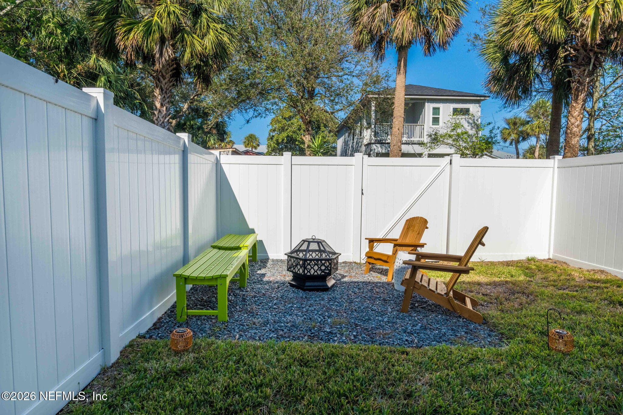 Backyard with fire-pit — 923 2ND Avenue S, Jacksonville Beach, FL 32250