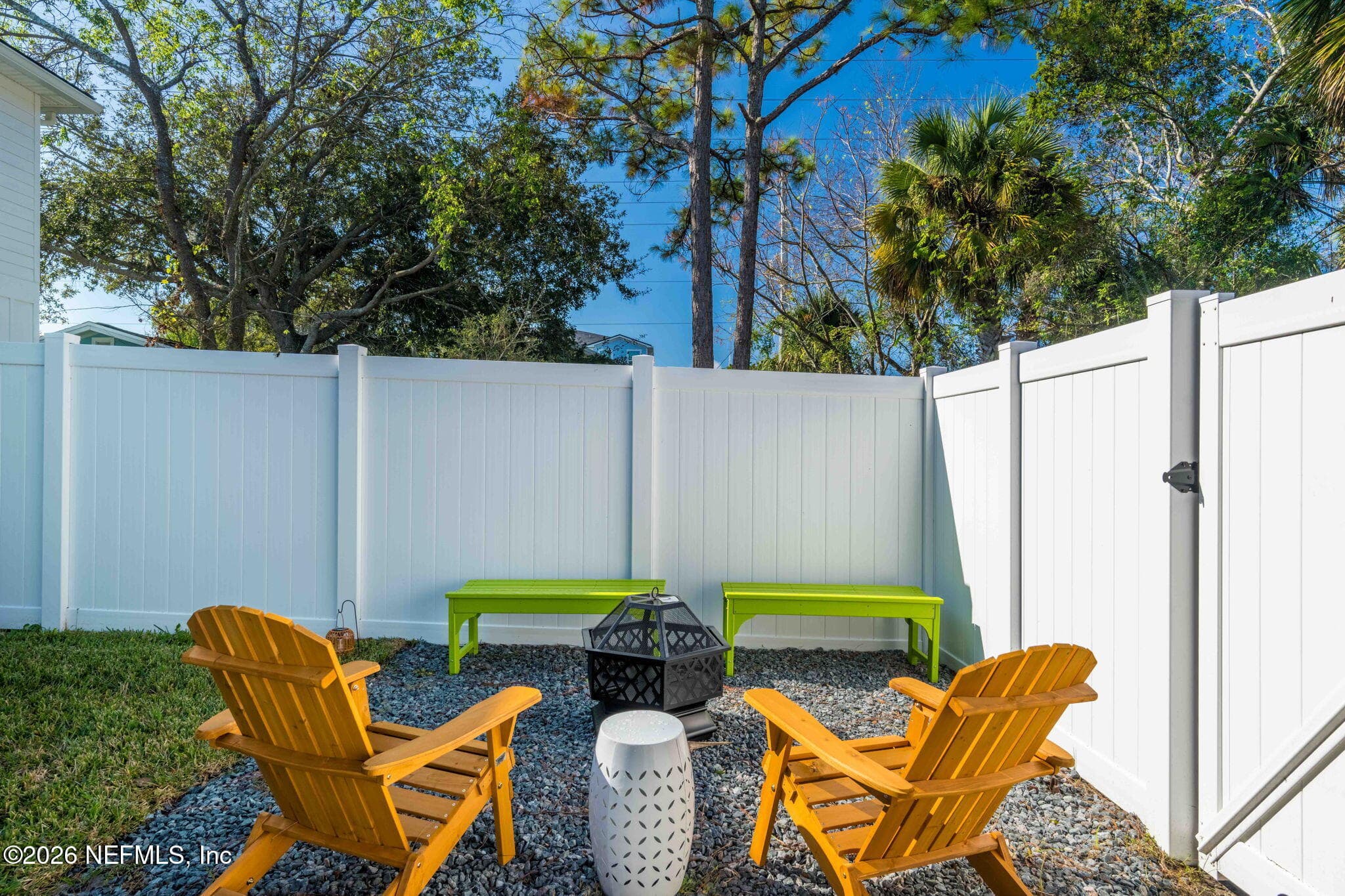 Backyard with fire-pit — 923 2ND Avenue S, Jacksonville Beach, FL 32250