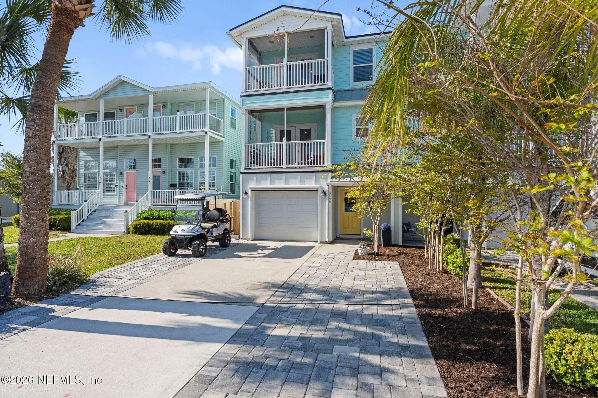 Front with golf cart — 209 7TH Avenue S, Jacksonville Beach, FL 32250