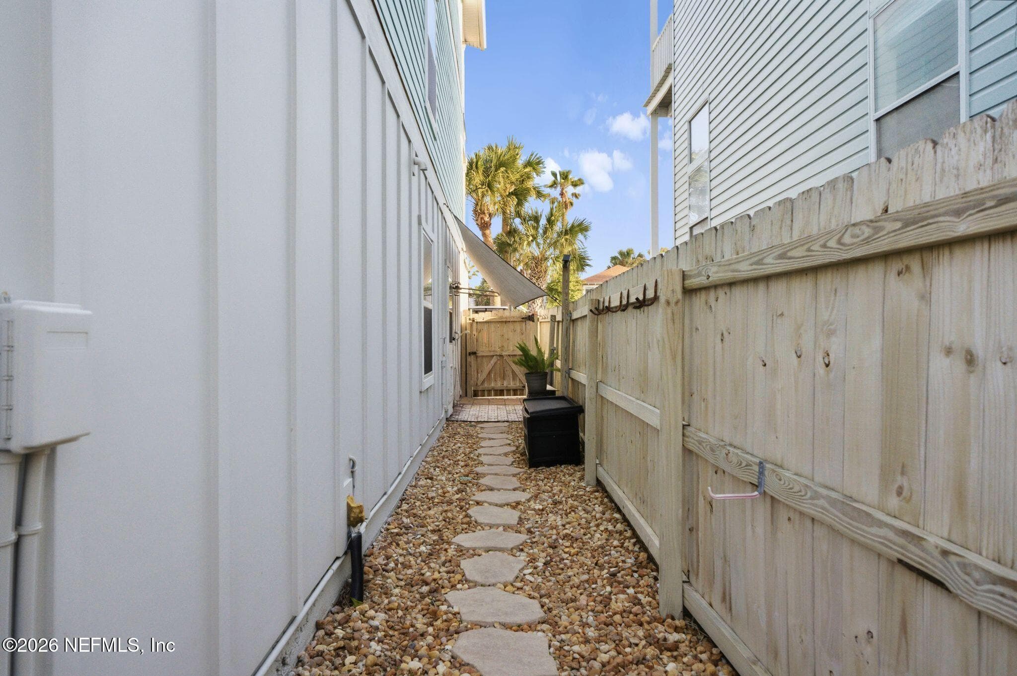 Side path to outdoor shower — 209 7TH Avenue S, Jacksonville Beach, FL 32250