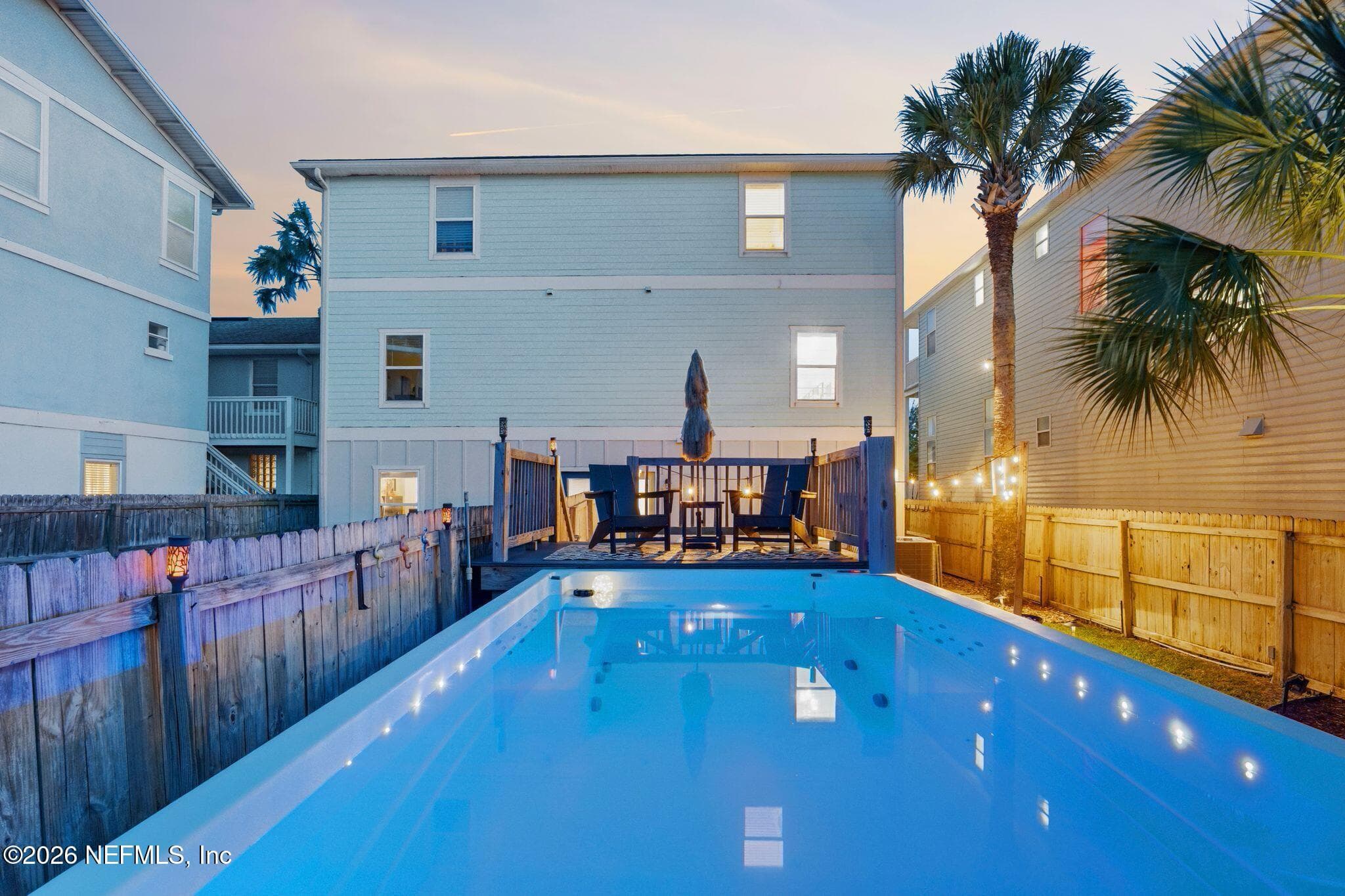 Twilight spa pool — 209 7TH Avenue S, Jacksonville Beach, FL 32250
