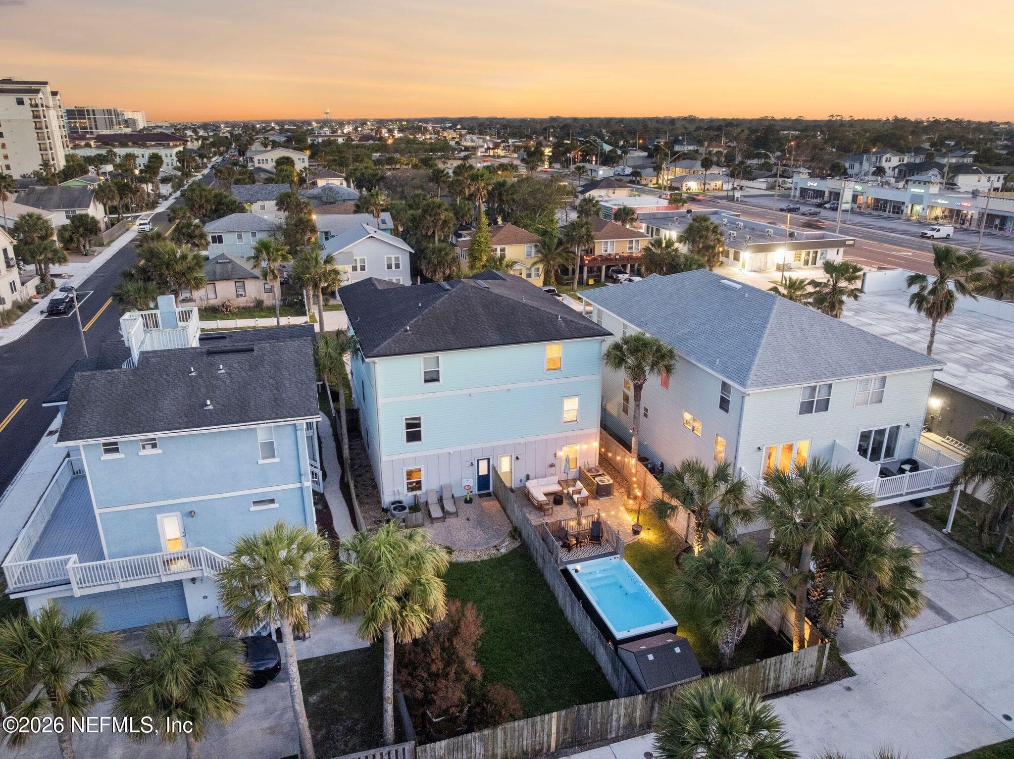 Twilight drone — 209 7TH Avenue S, Jacksonville Beach, FL 32250
