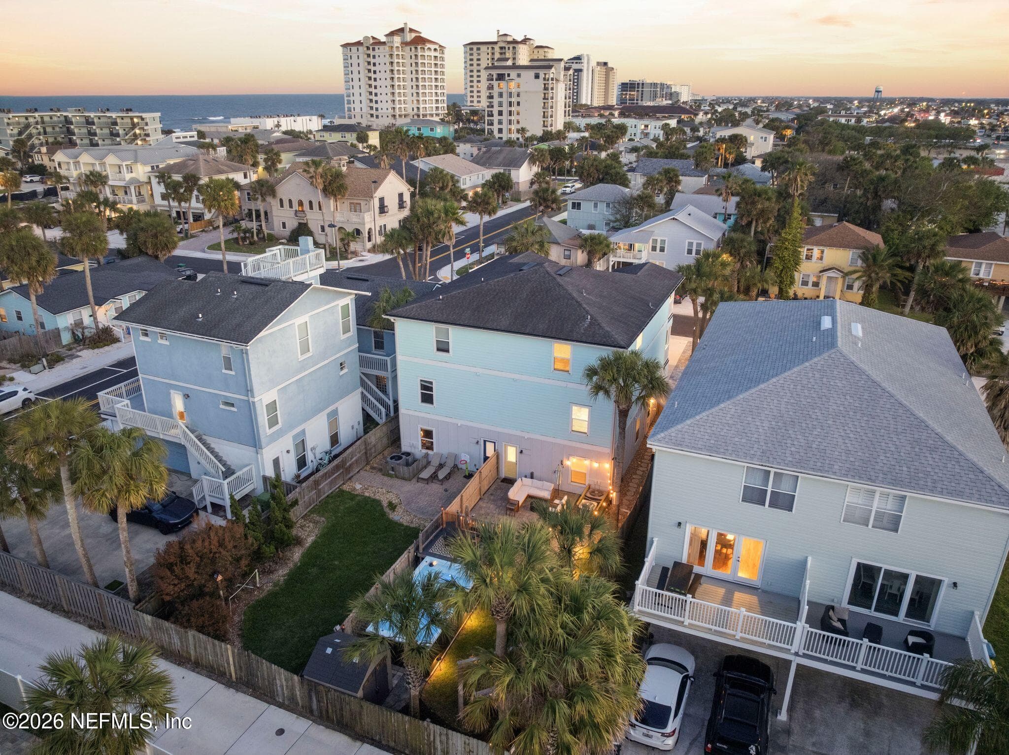 Twilight drone — 209 7TH Avenue S, Jacksonville Beach, FL 32250