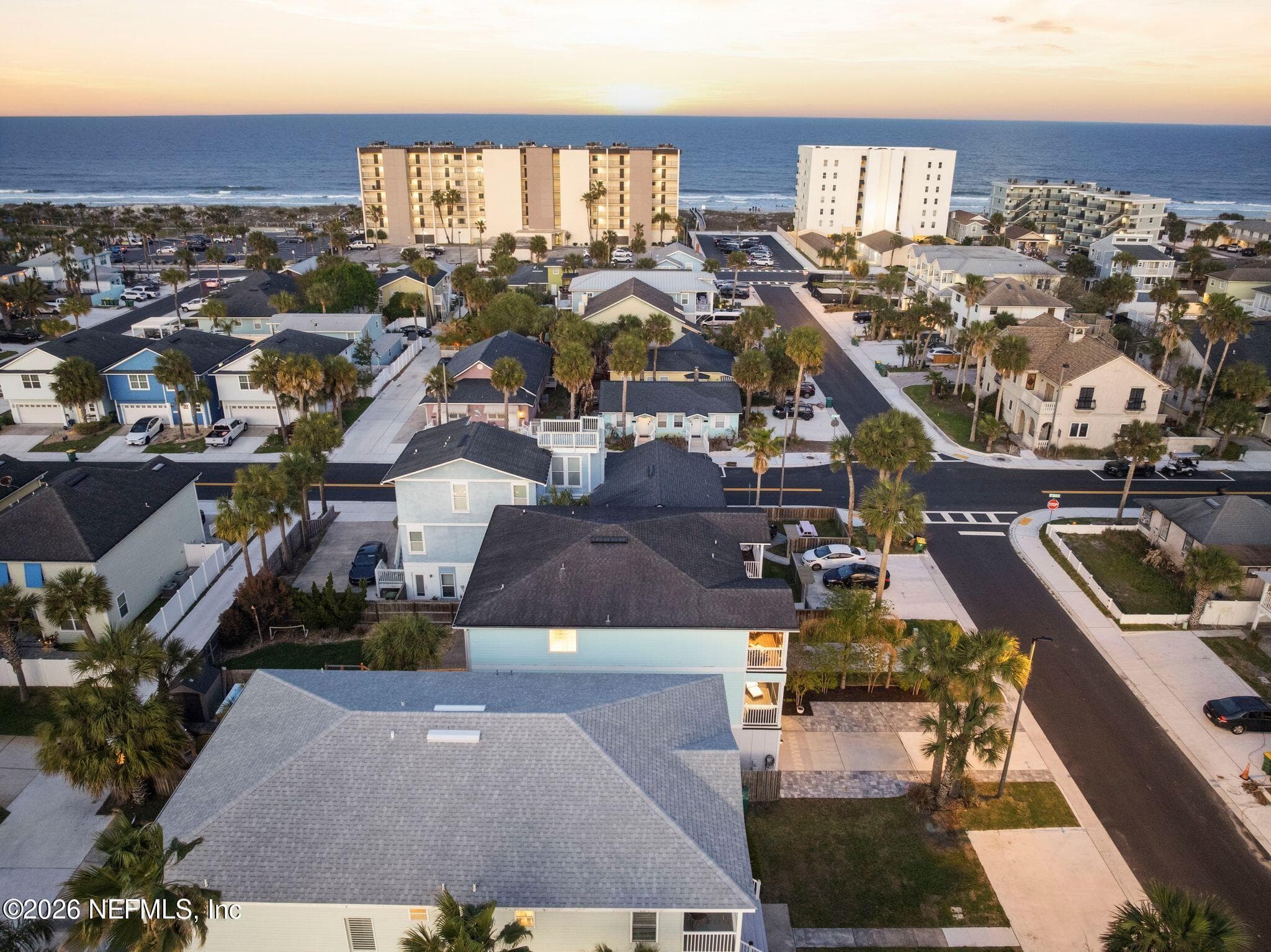 Twilight drone — 209 7TH Avenue S, Jacksonville Beach, FL 32250