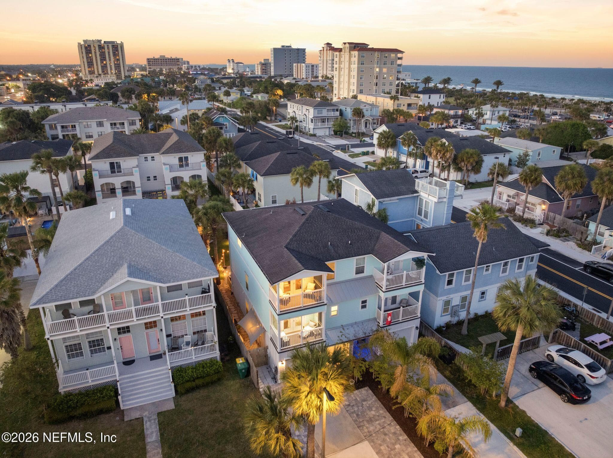 Twilight drone — 209 7TH Avenue S, Jacksonville Beach, FL 32250