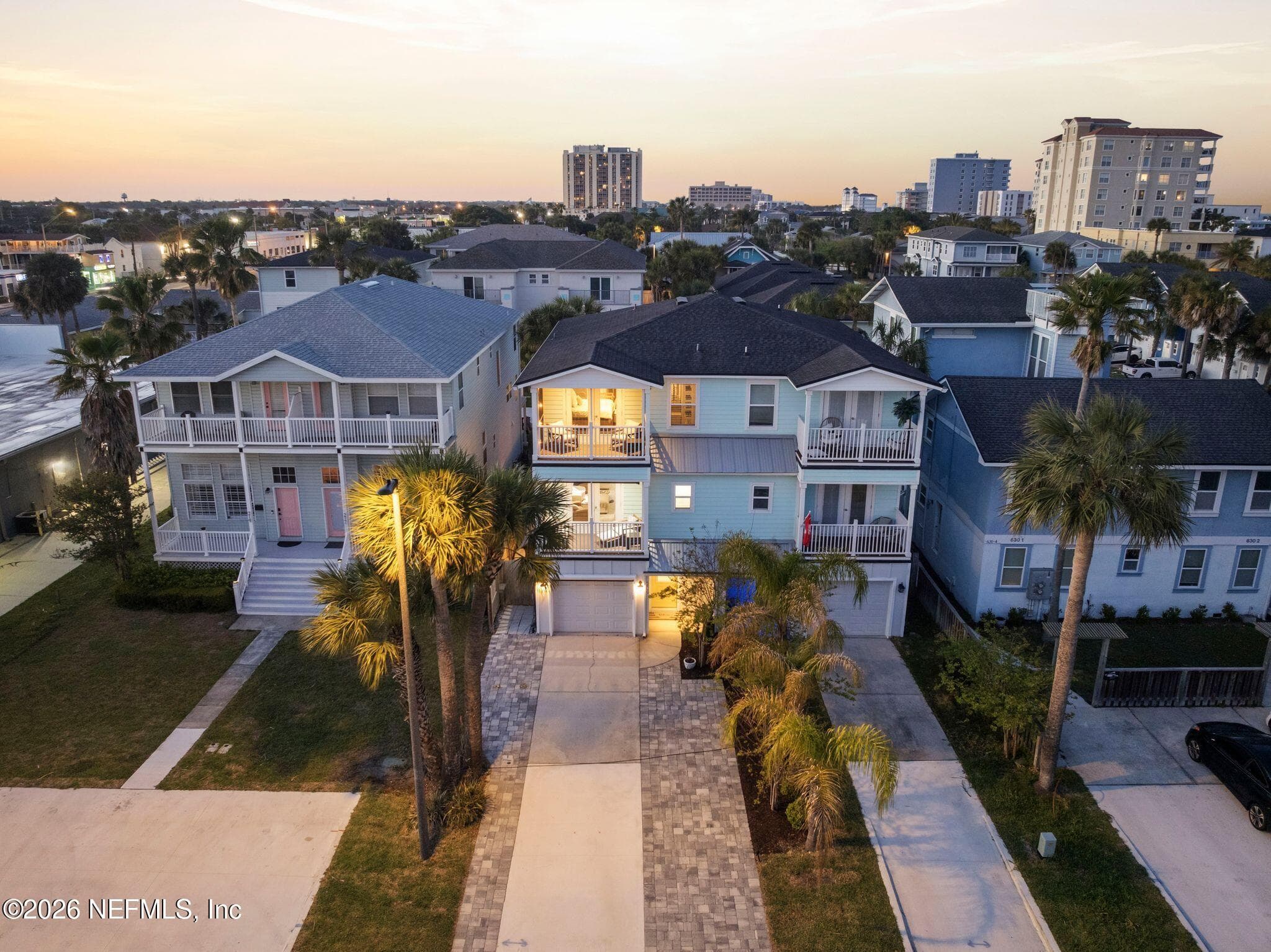 Twilight drone — 209 7TH Avenue S, Jacksonville Beach, FL 32250