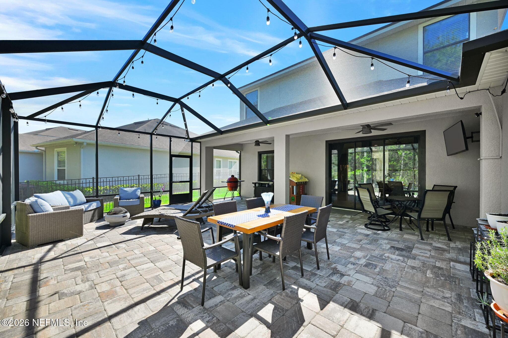 Incredible outdoor patio - shaded area and unshaded area — 212 N ARABELLA Way, St. Johns, FL 32259