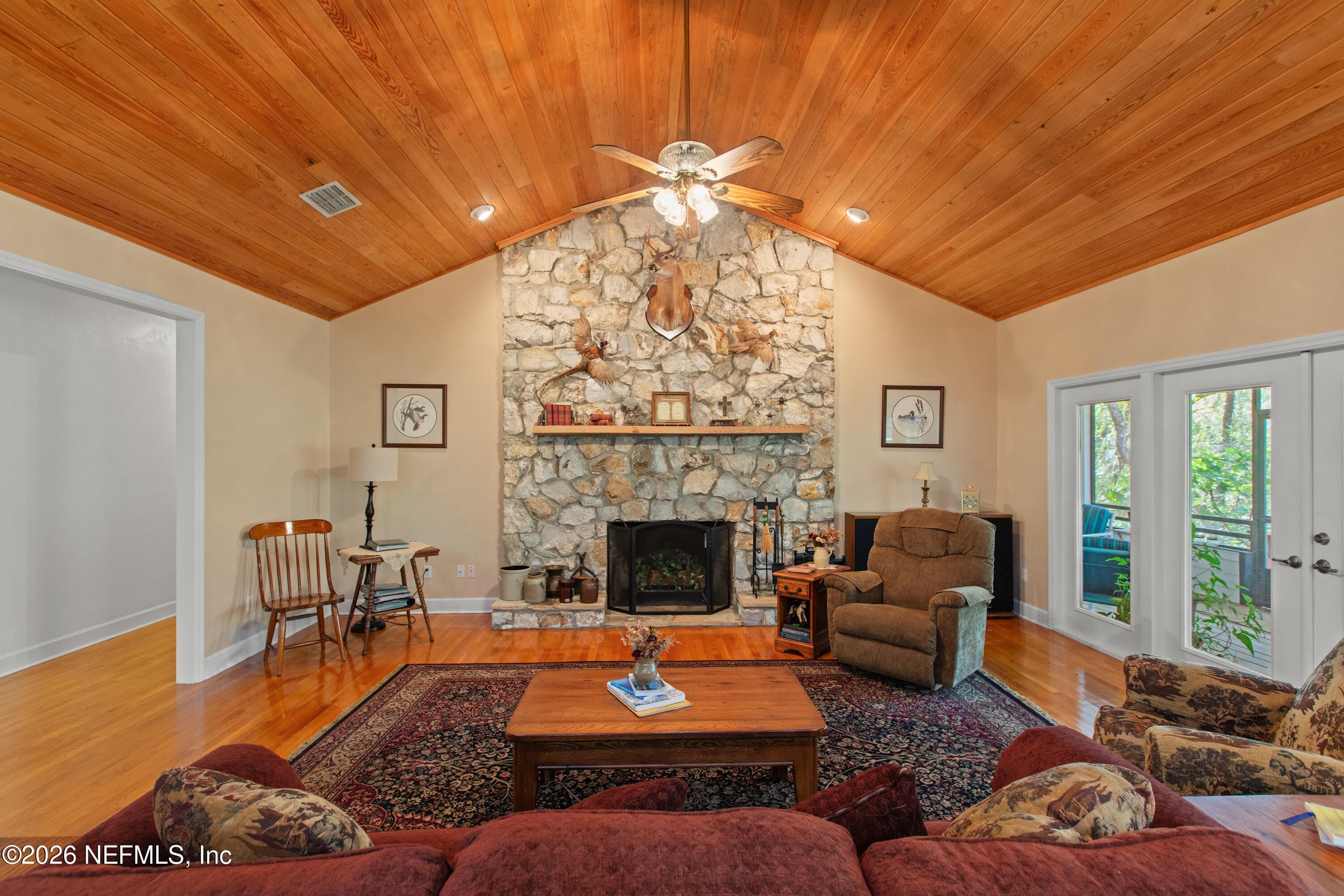 Stone Fireplace — 1320 COUNTY RD 315, Melrose, FL 32666