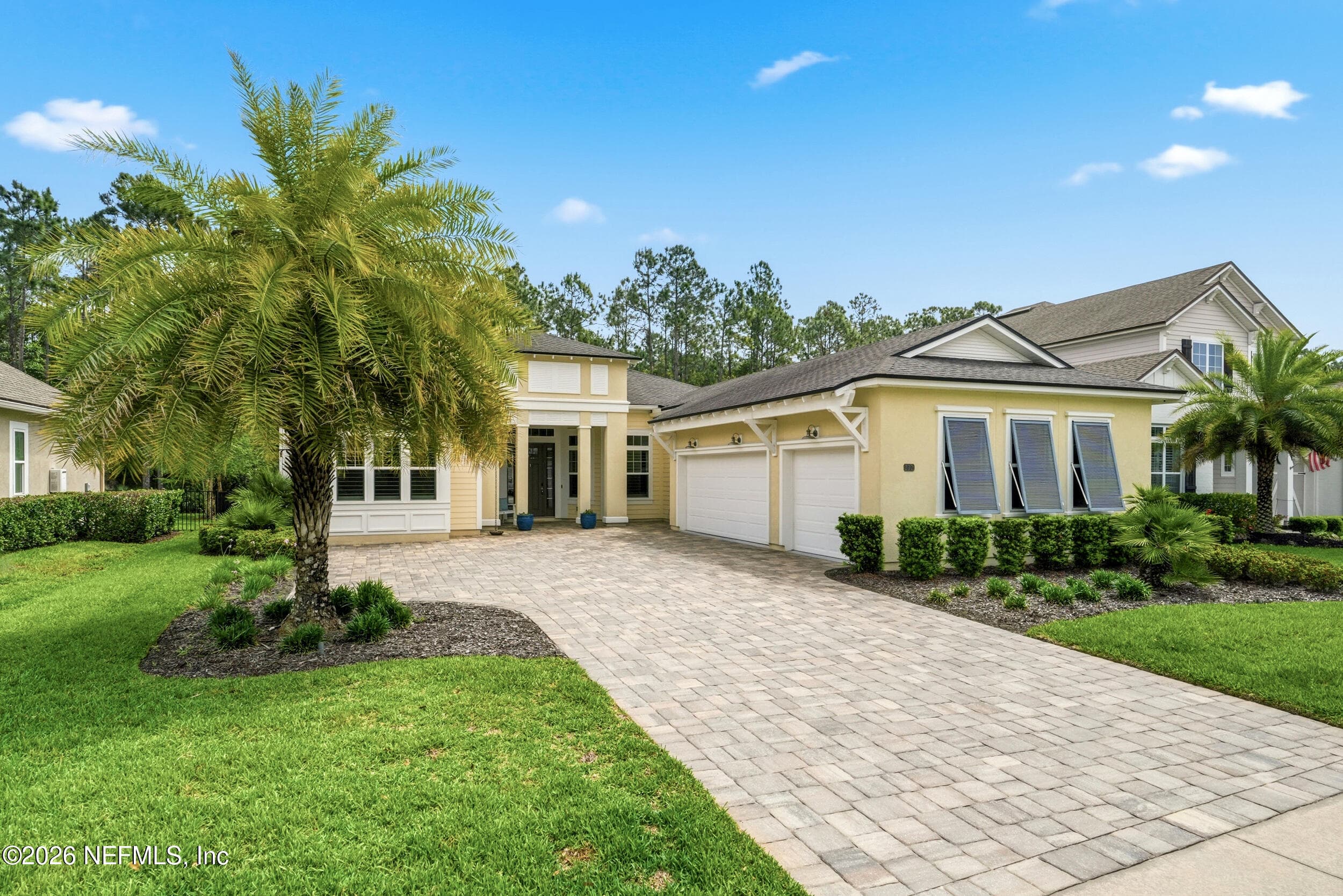 Front yard pro landscaping — 323 MAHI Drive, Ponte Vedra, FL 32081