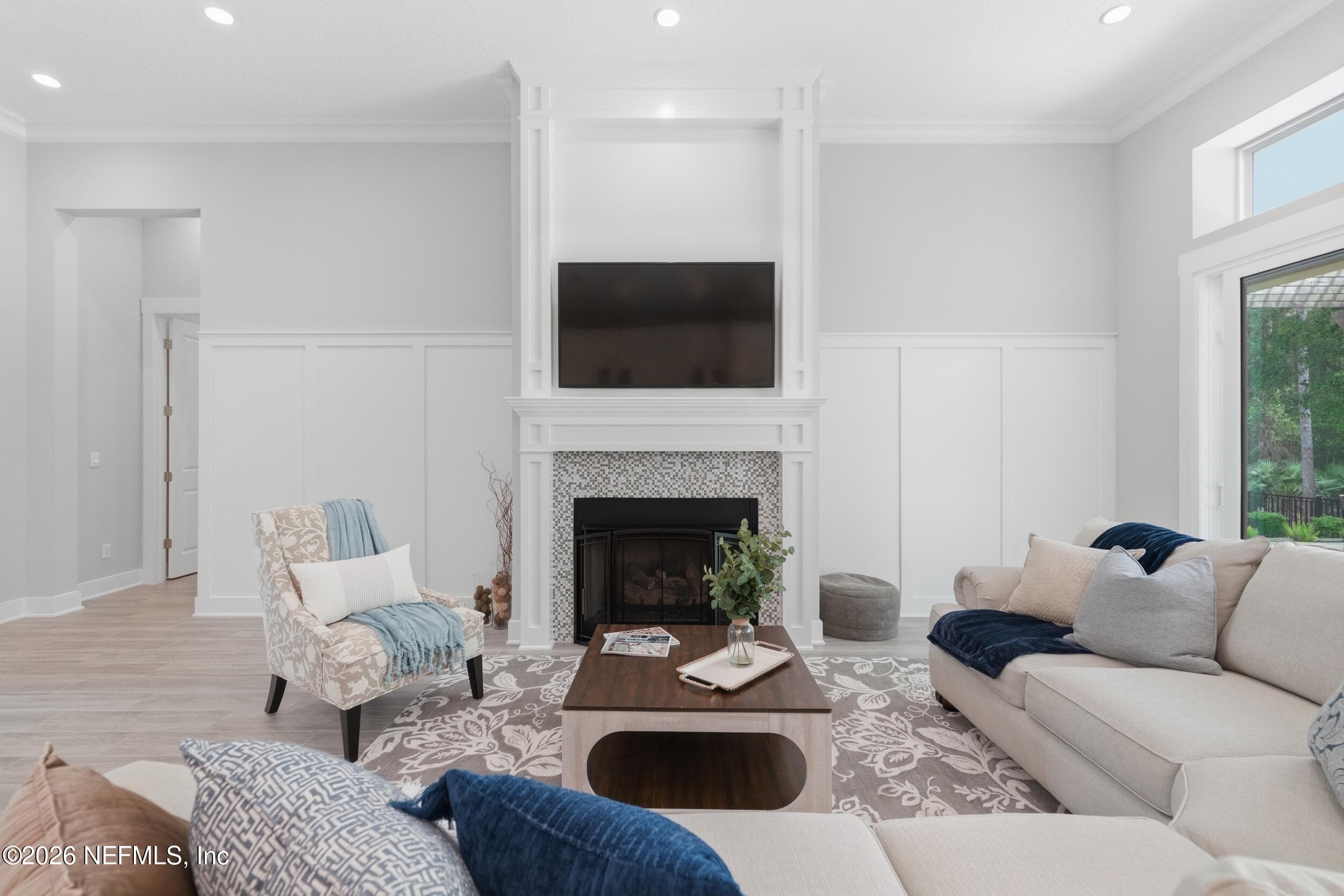 Great room board & batten FP — 323 MAHI Drive, Ponte Vedra, FL 32081