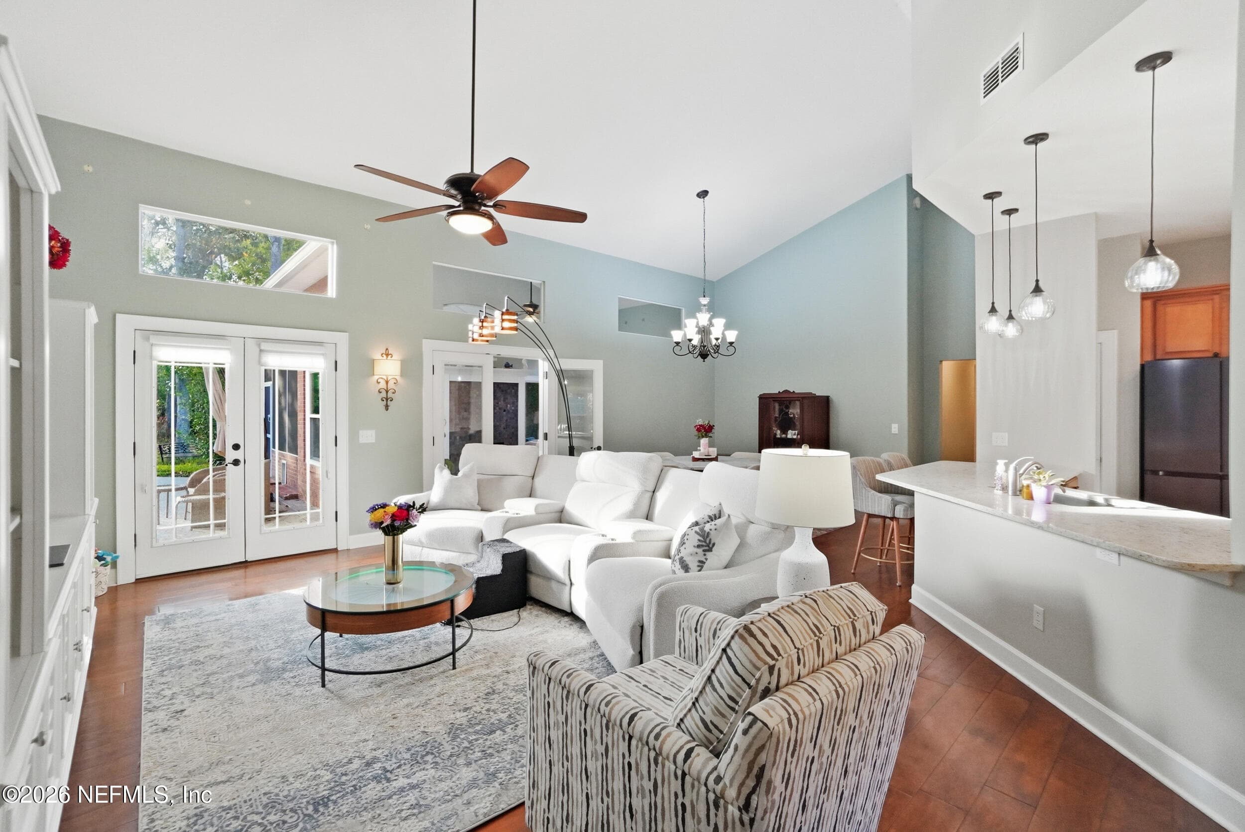 Open Family room with wood floors — 2408 STOCKTON Drive, Fleming Island, FL 32003
