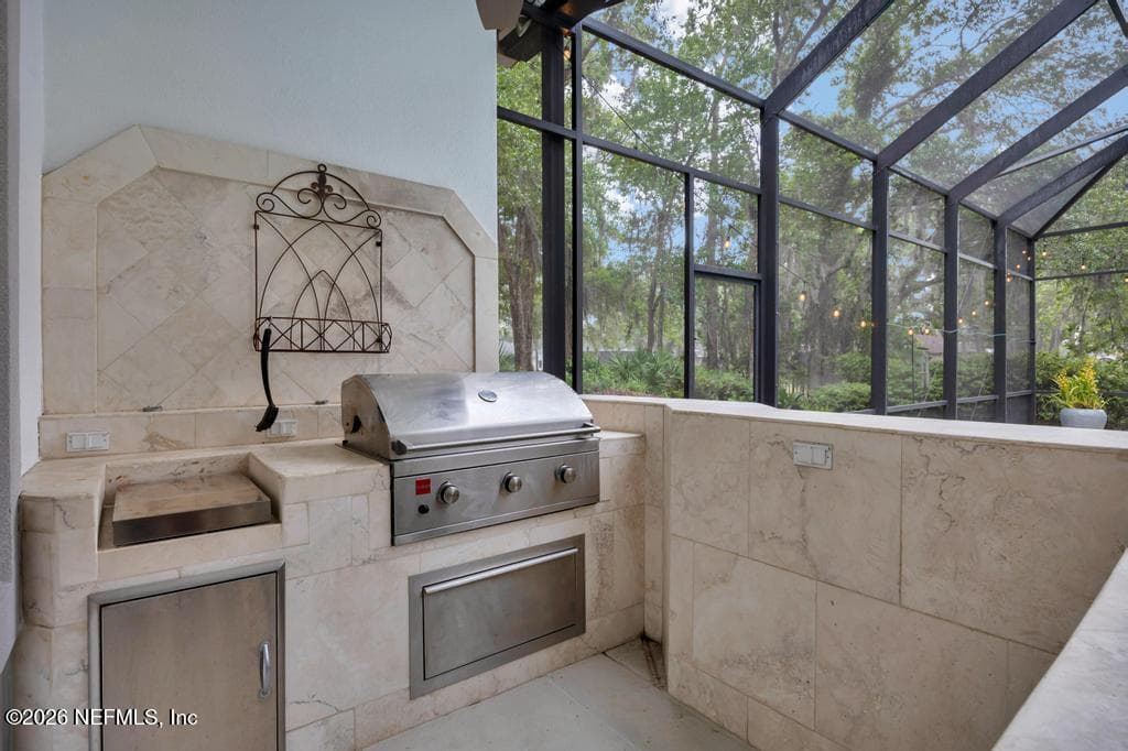 summer kitchen with new gas grill — 1943 ROSE MALLOW Lane, Fleming Island, FL 32003