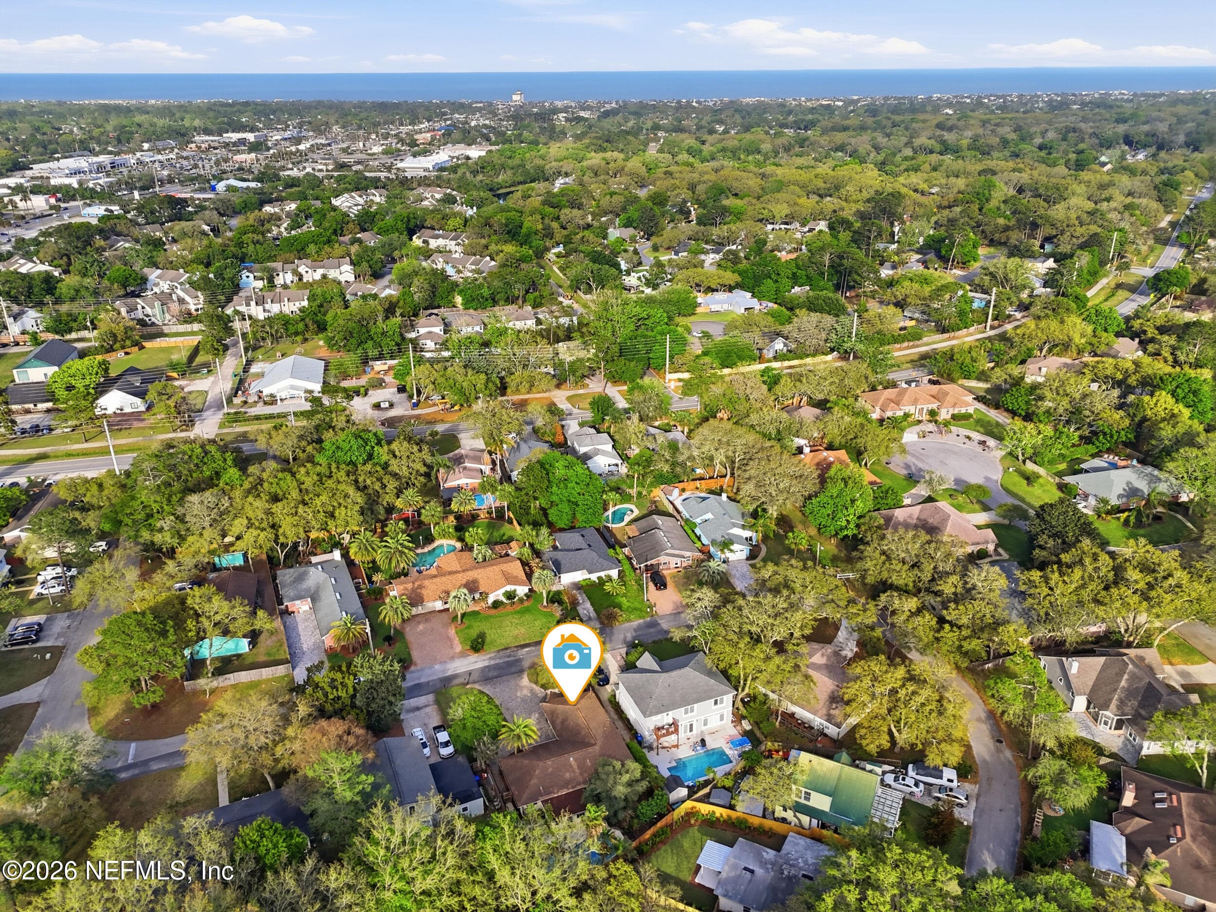 Aerial to Ocean — 2018 ROSEWOOD Drive, Neptune Beach, FL 32266