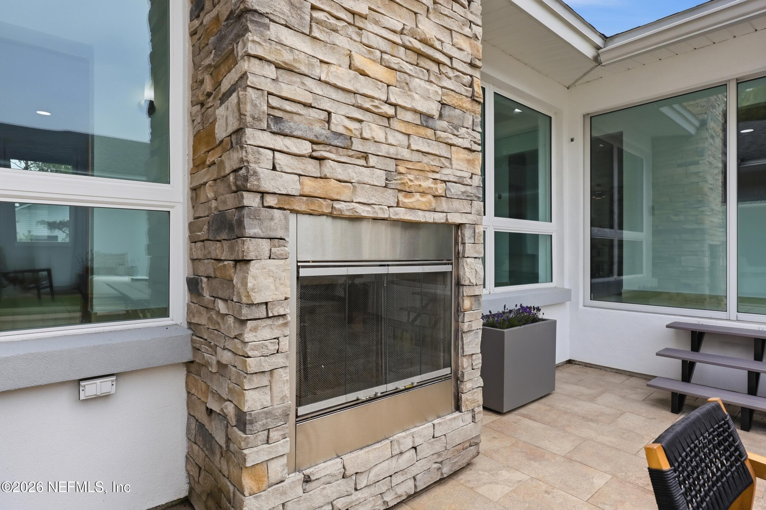 Outdoor gas fireplace — 8071 PINE LAKE Road, Jacksonville, FL 32256