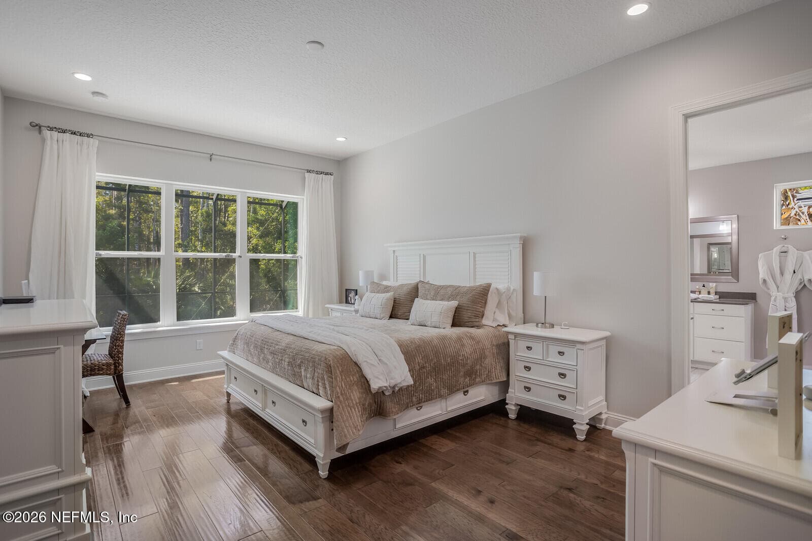 Primary Bedroom with preserve and pool views — 180 PALM ISLAND Way, Ponte Vedra, FL 32081