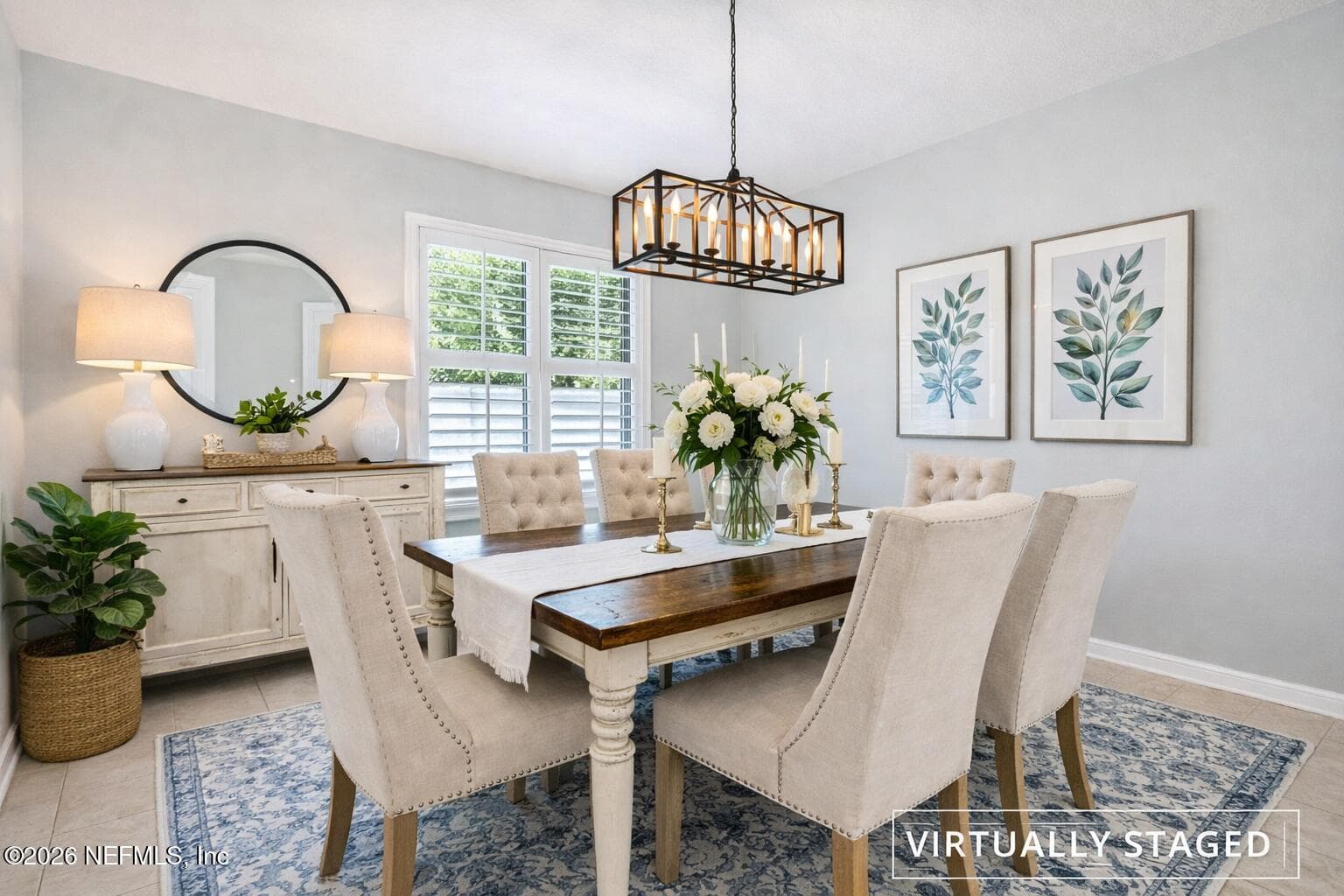 Dining Room Virtually Staged — 131 CORNWALL Drive, Ponte Vedra, FL 32081