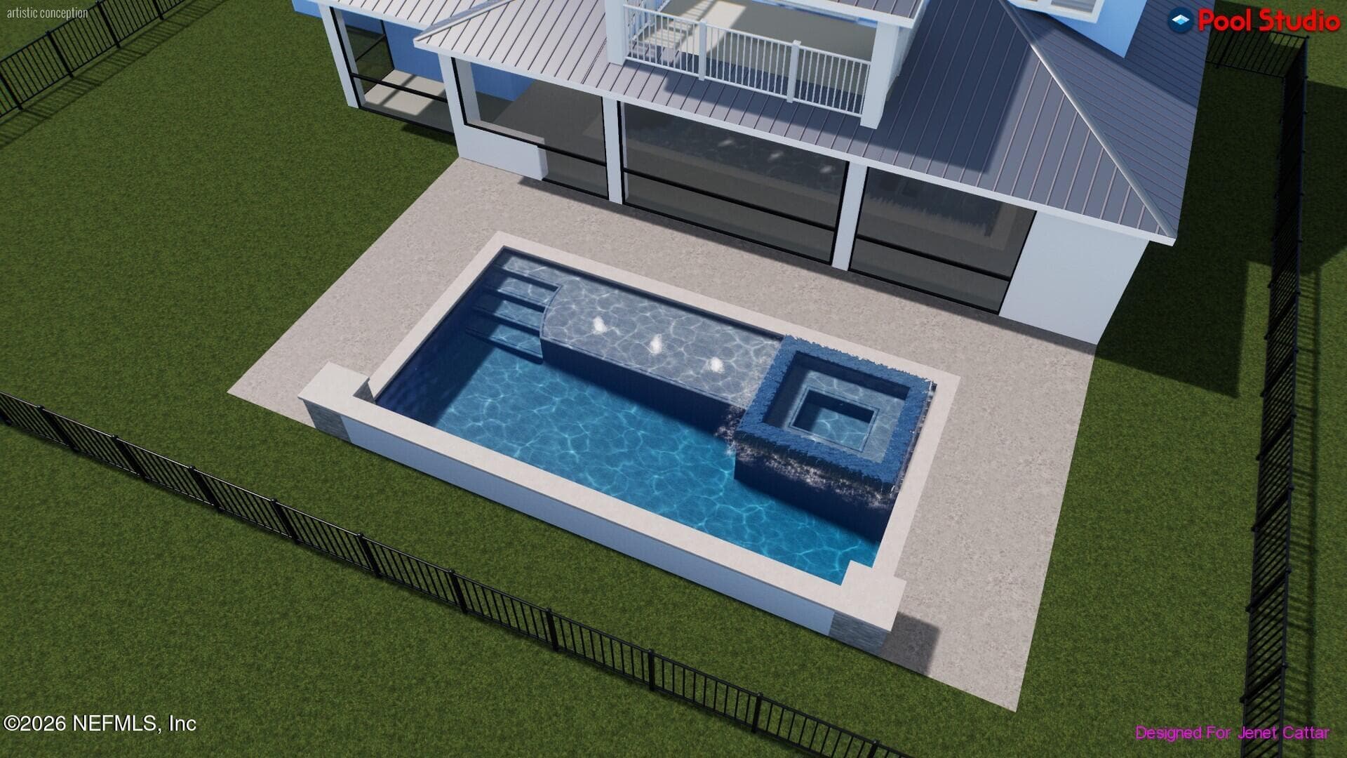 Drawn by Southern Elegance Pools — 4 SUMMER Court, Jacksonville Beach, FL 32250