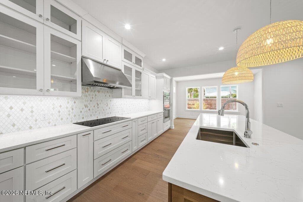 Large kitchen with induction cook top — 397 PLAZA, Atlantic Beach, FL 32233