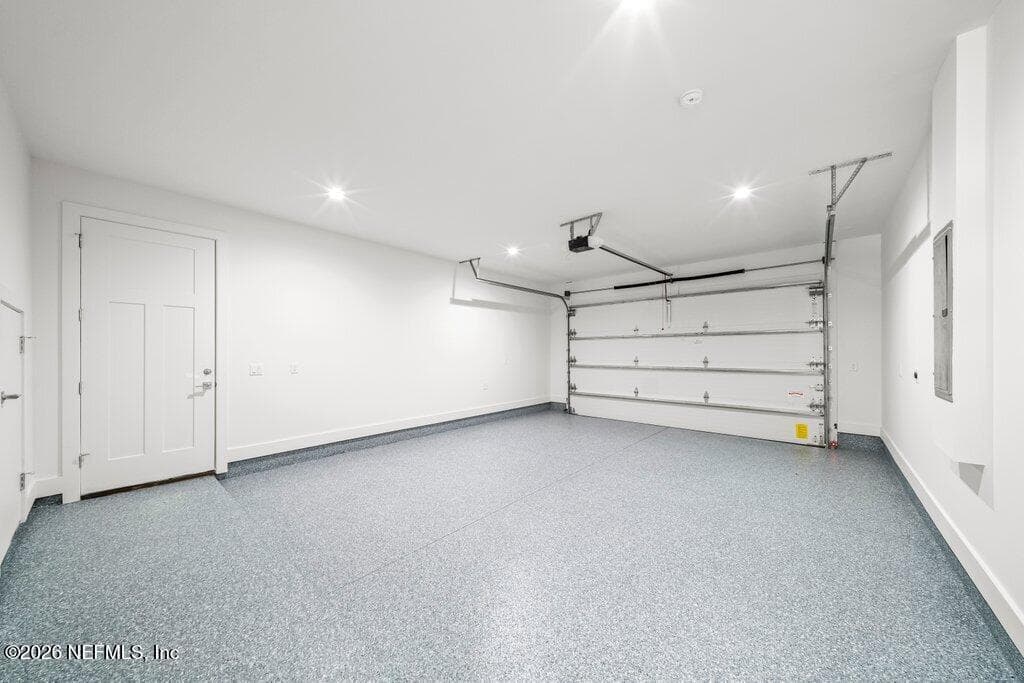 2 car garage with epoxy coating and tons of storage — 397 PLAZA, Atlantic Beach, FL 32233