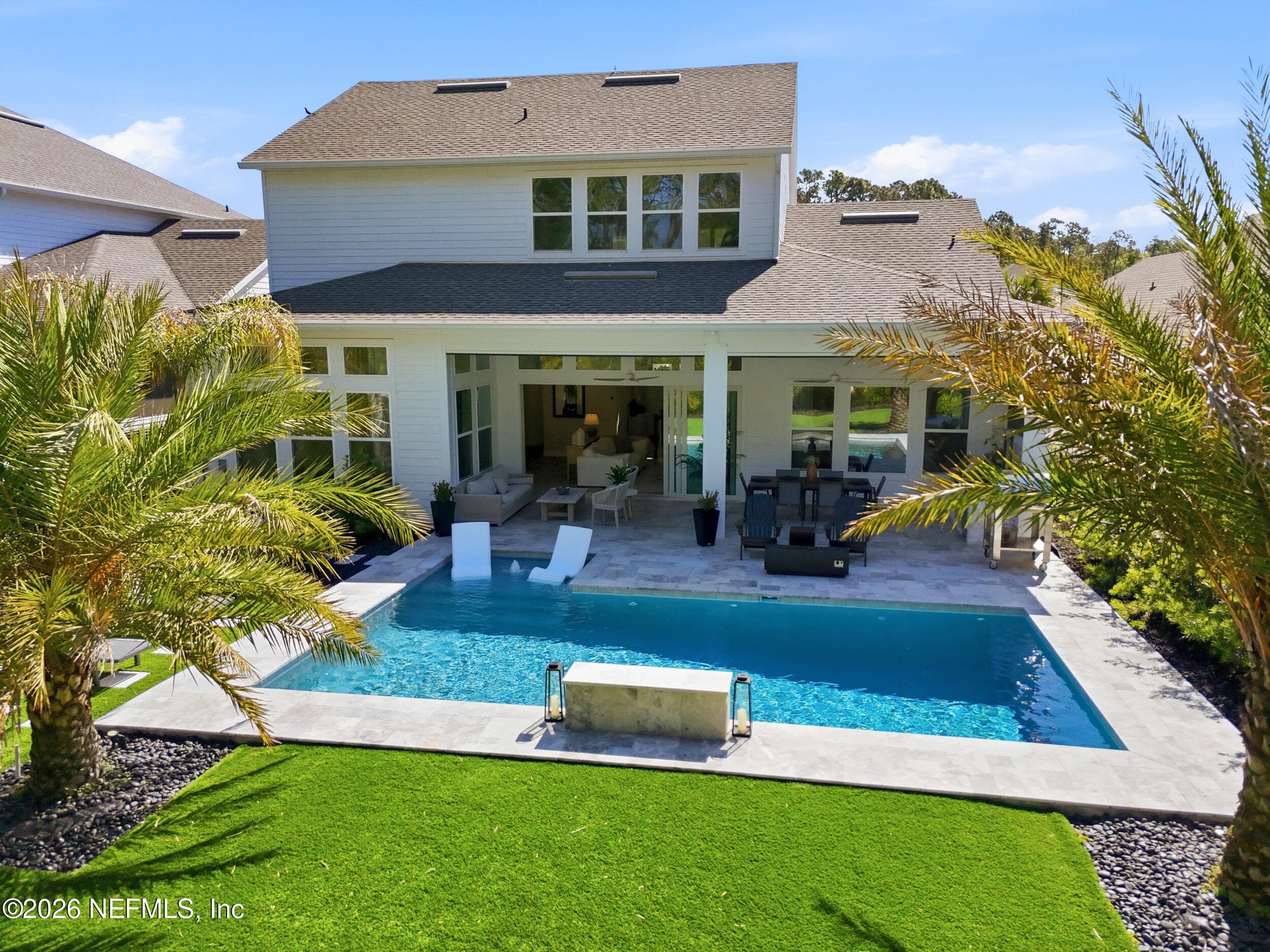 Backyard pool oasis — 351 PALM CREST Drive, Ponte Vedra, FL 32081