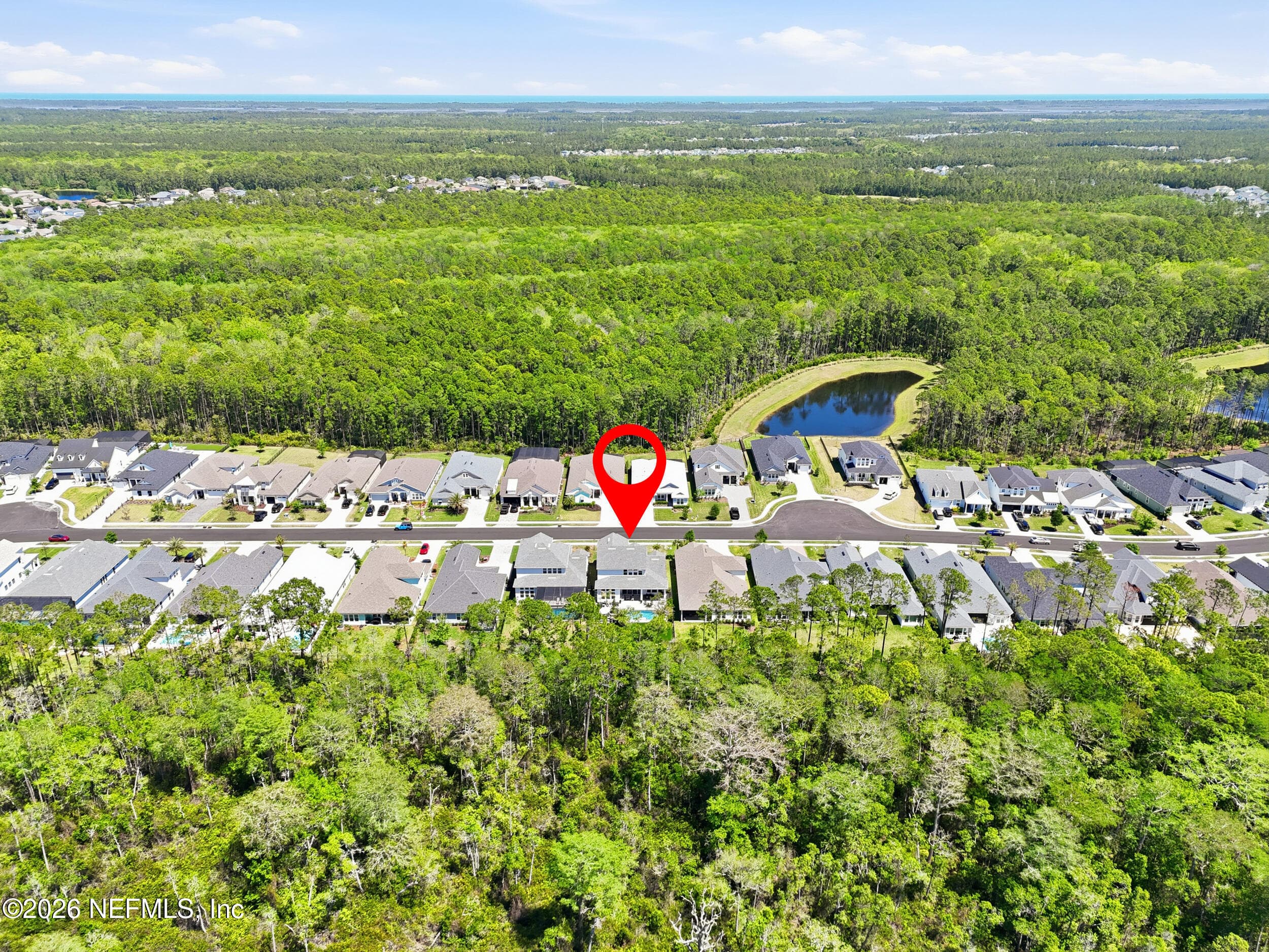 Drone shot of the neighborhood — 351 PALM CREST Drive, Ponte Vedra, FL 32081