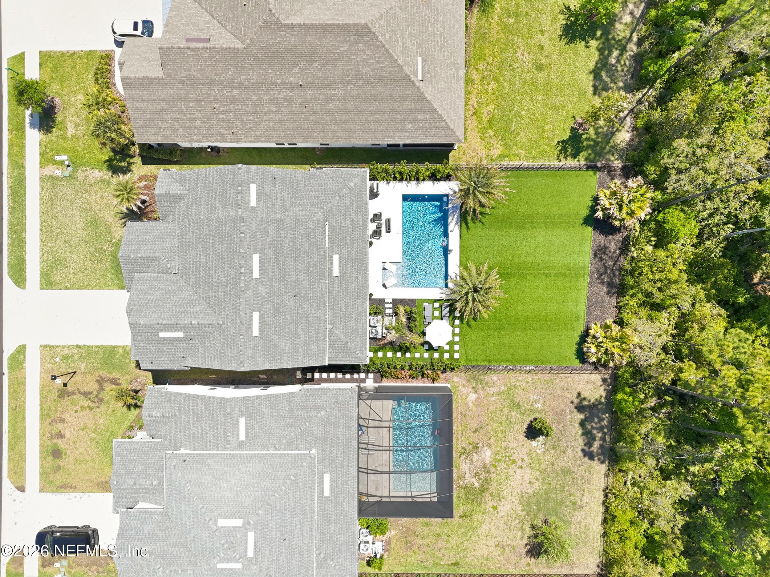 Drone shot of the home and yard — 351 PALM CREST Drive, Ponte Vedra, FL 32081