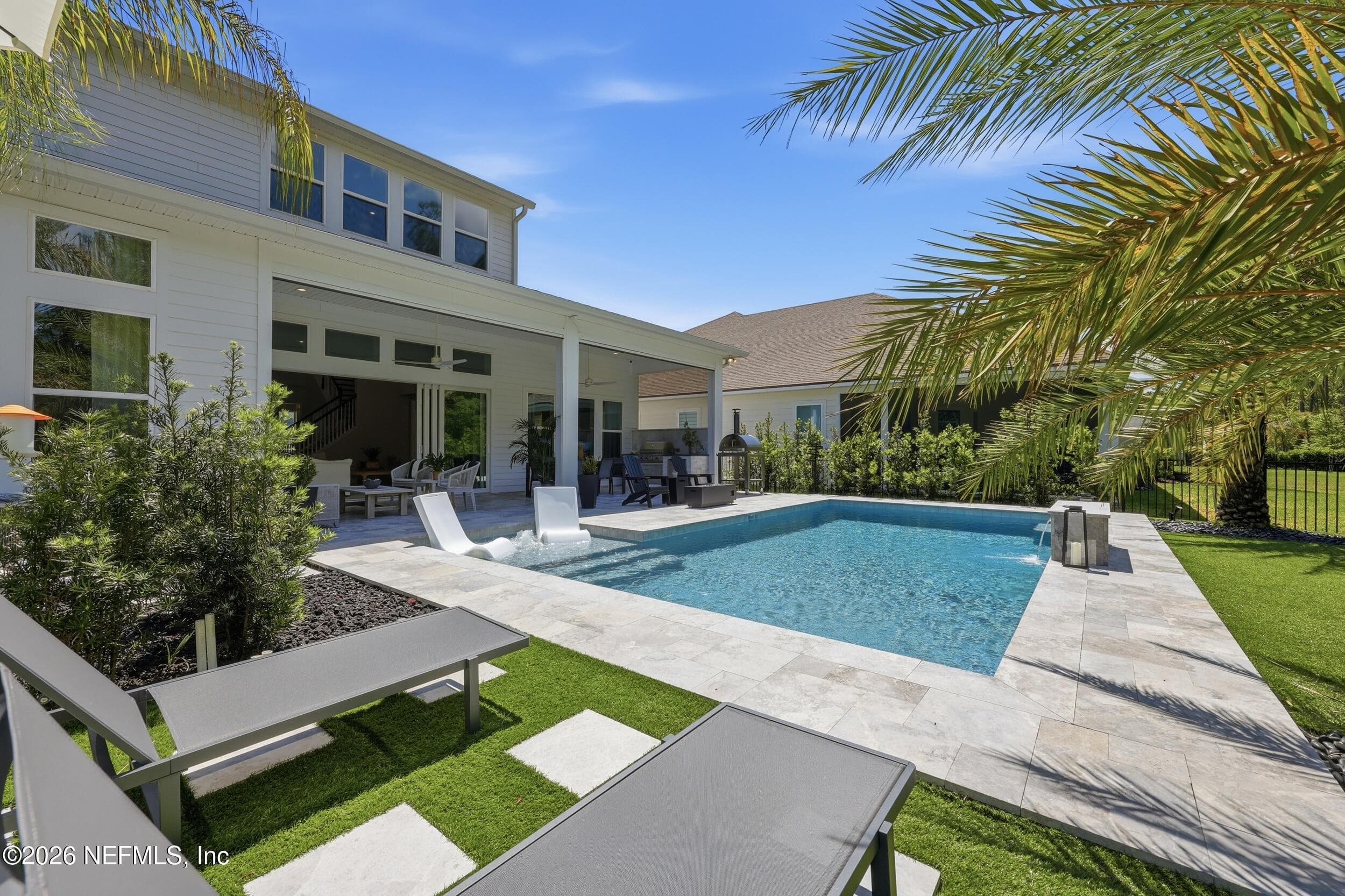 Backyard pool oasis — 351 PALM CREST Drive, Ponte Vedra, FL 32081