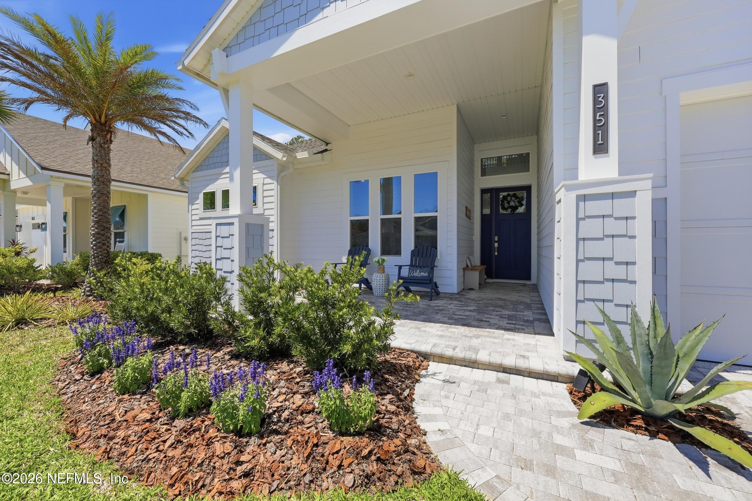 Welcoming front entry — 351 PALM CREST Drive, Ponte Vedra, FL 32081