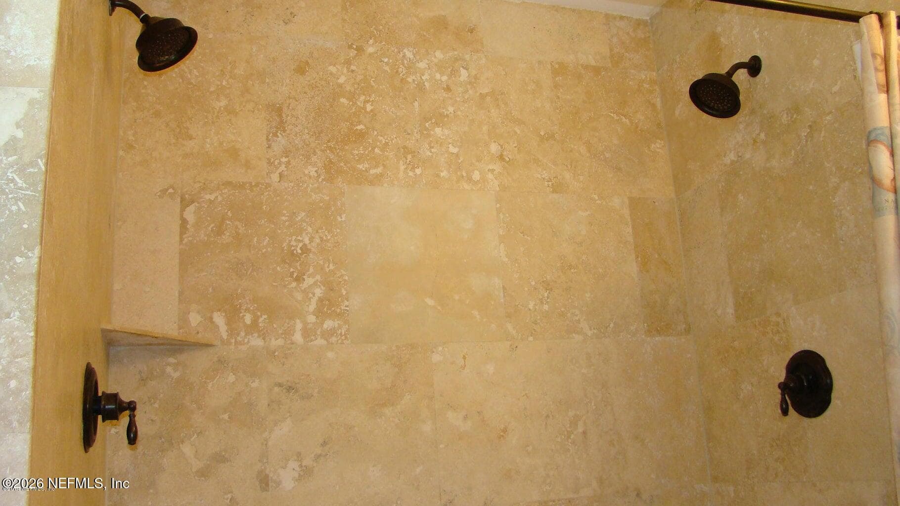 DUAL SHOWER HEADS AND BENCH — 401 MARGARET Street, Neptune Beach, FL 32266