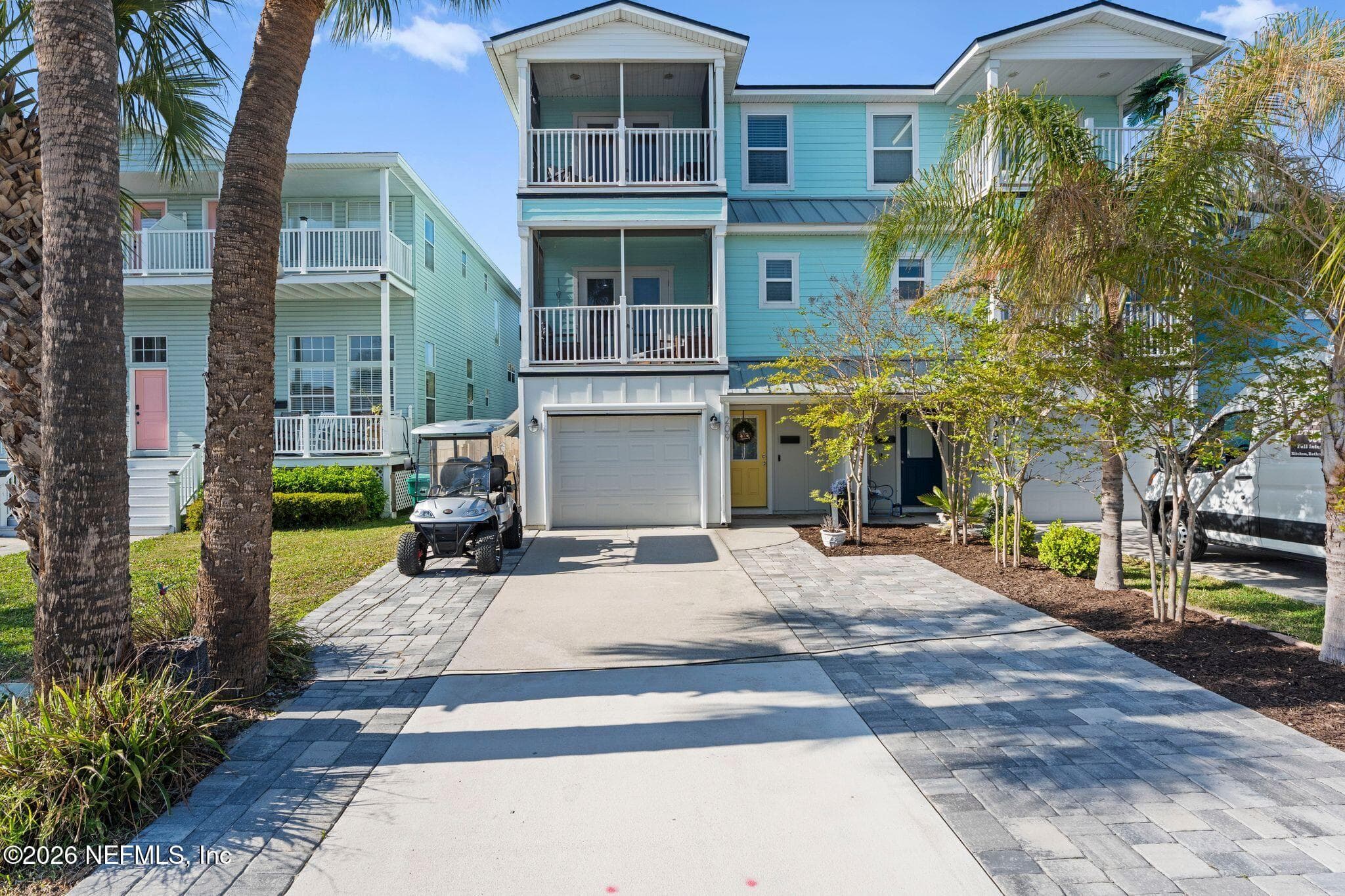 Front with golf cart — 209 7TH Avenue S, Jacksonville Beach, FL 32250