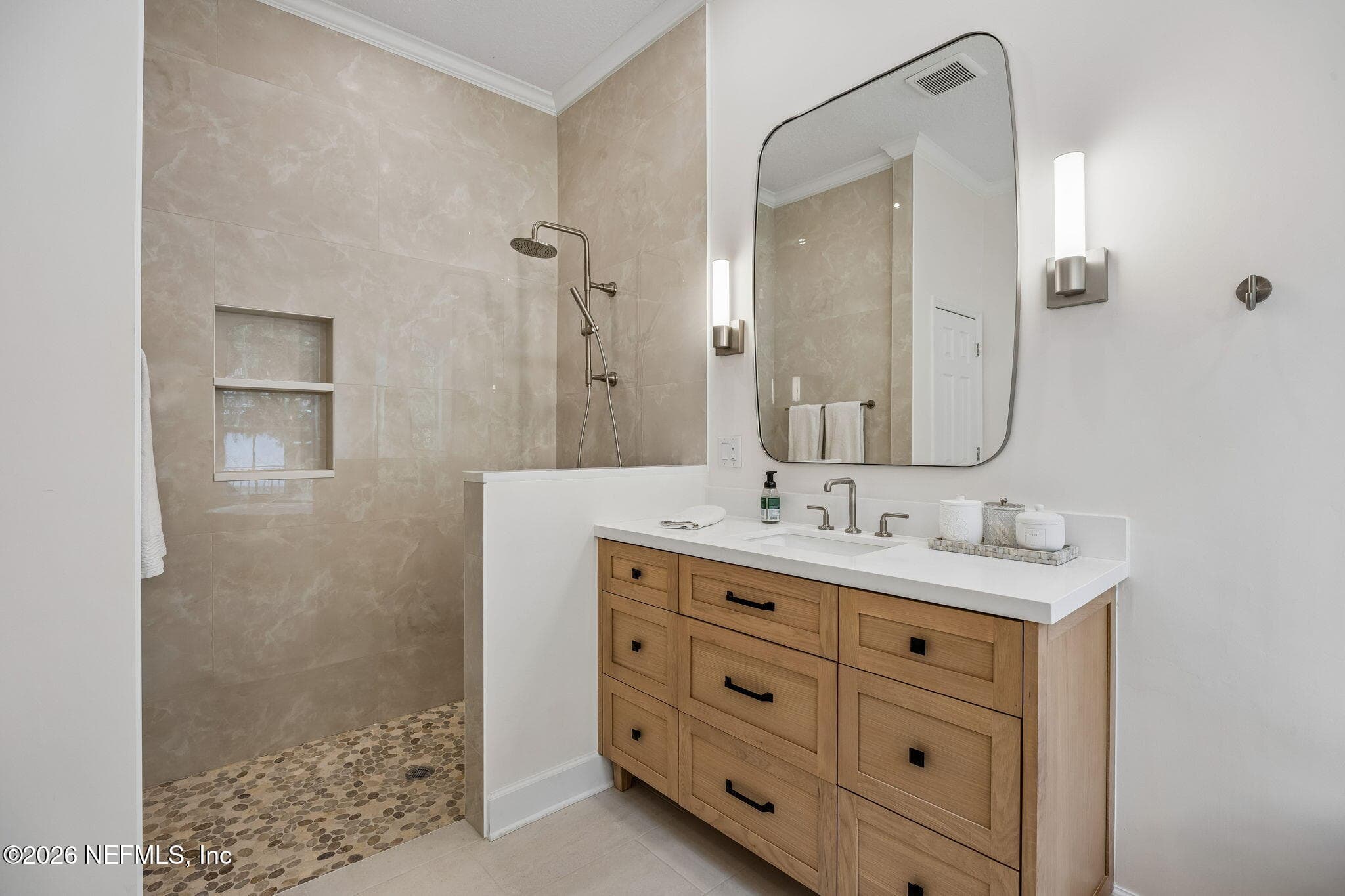 Sleek, separate walk-in shower just renovated — 447 W MILL CHASE Court, Ponte Vedra Beach, FL 32082