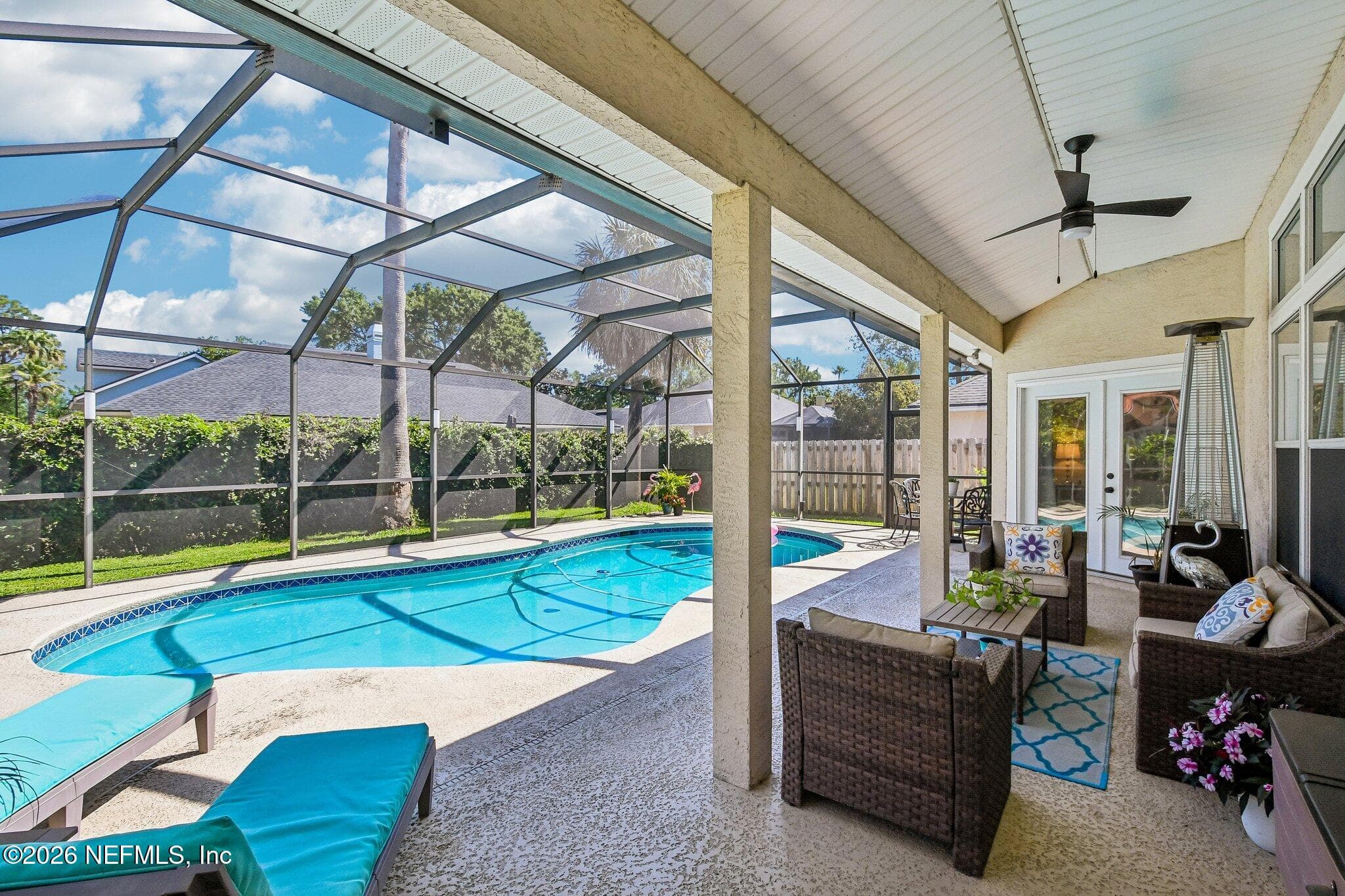 screened in pool and patio — 1908 FOX GLOVE Lane, Fleming Island, FL 32003