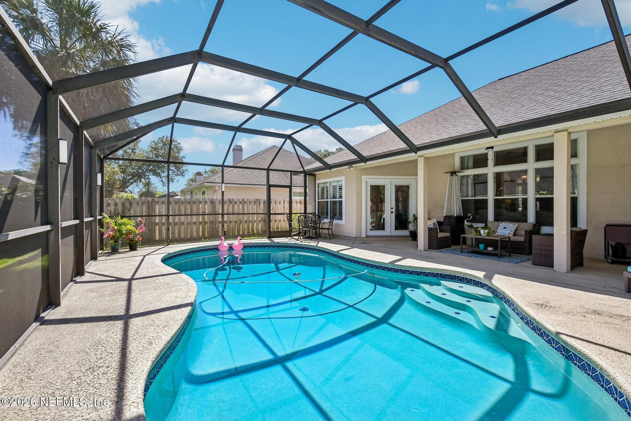 screened in pool and patio — 1908 FOX GLOVE Lane, Fleming Island, FL 32003