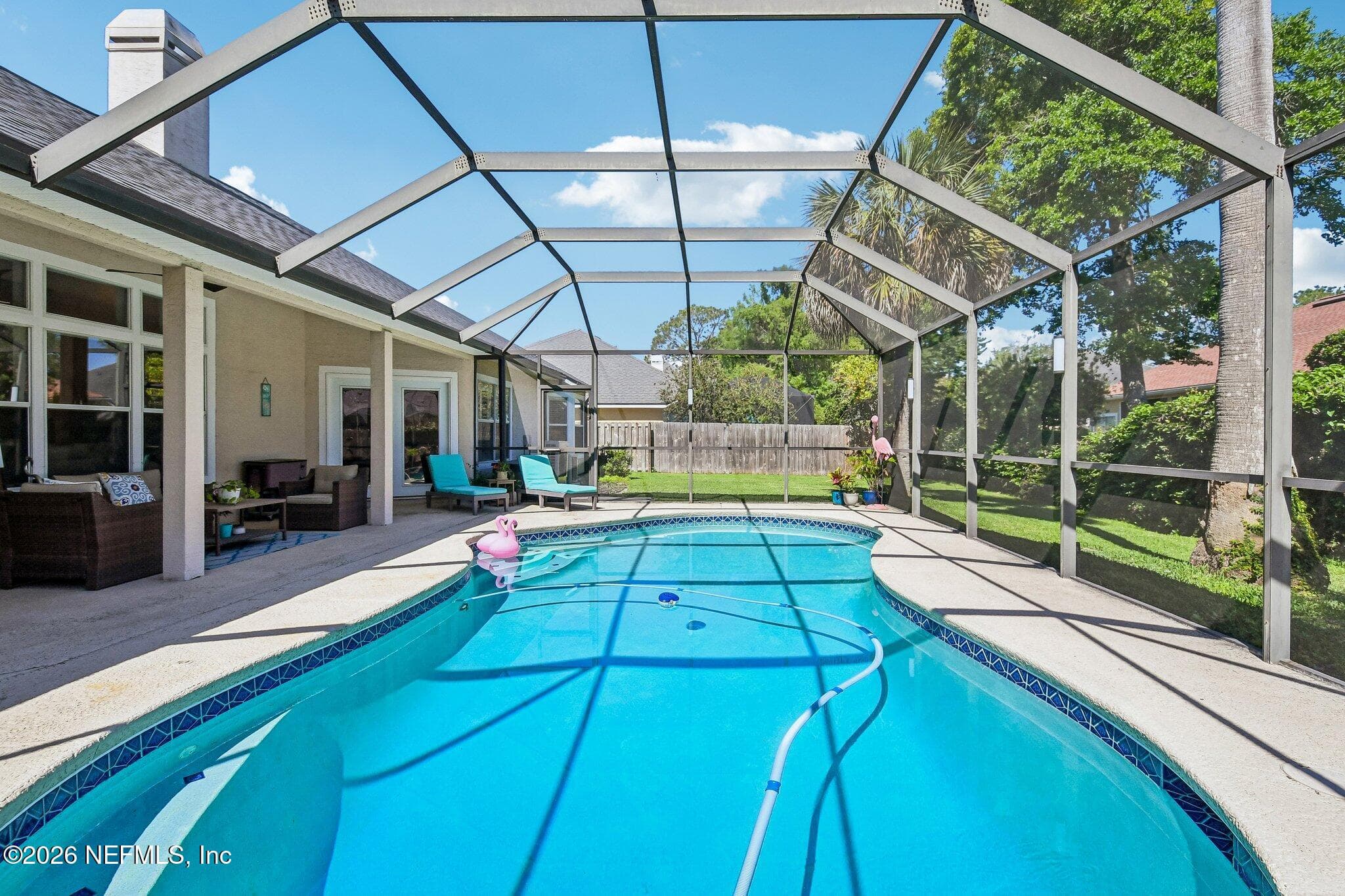 screened in pool and patio — 1908 FOX GLOVE Lane, Fleming Island, FL 32003