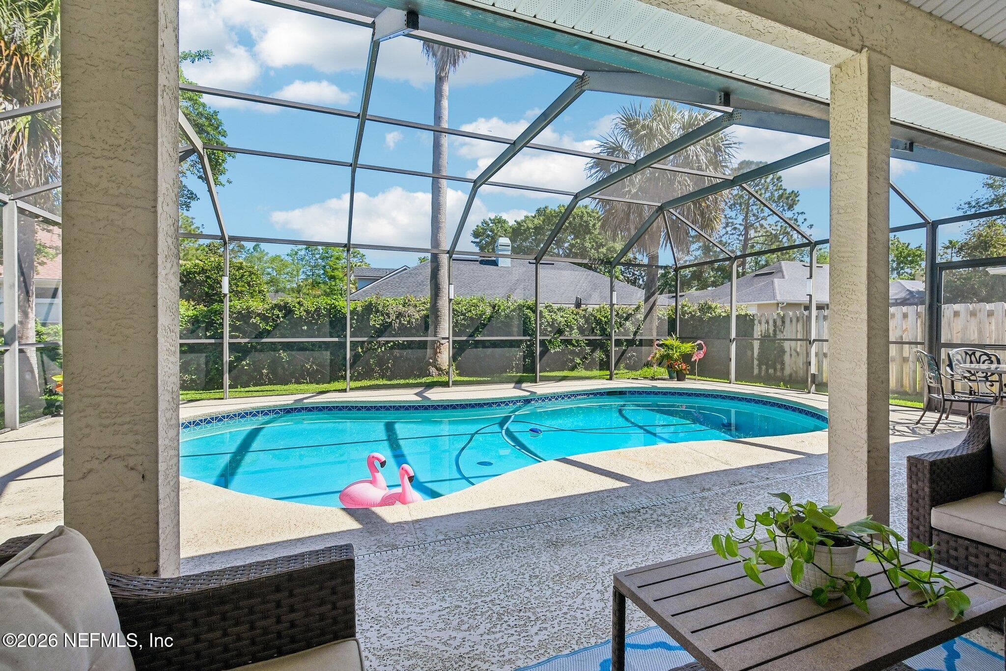screened in pool and patio — 1908 FOX GLOVE Lane, Fleming Island, FL 32003
