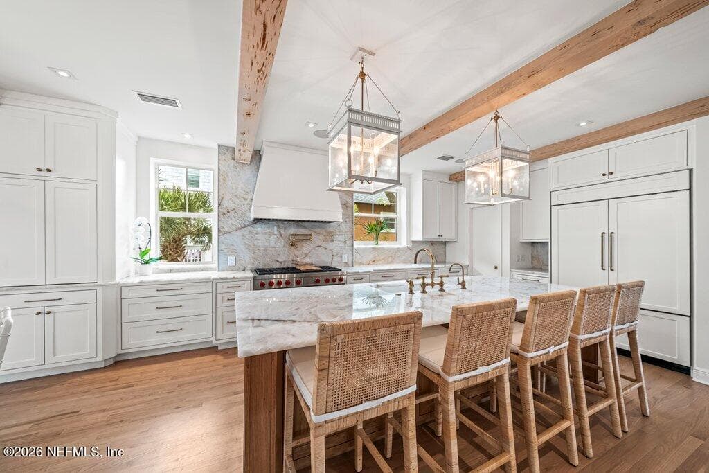 kitchen with large island — 1271 E COAST Drive, Atlantic Beach, FL 32233