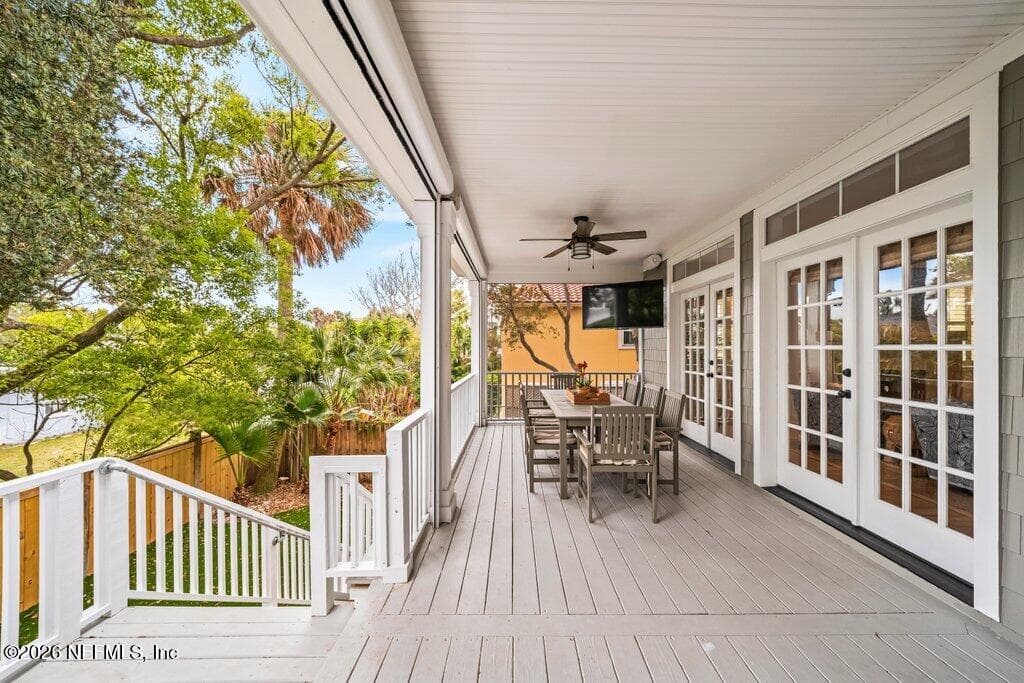 Back porch off family room — 1271 E COAST Drive, Atlantic Beach, FL 32233