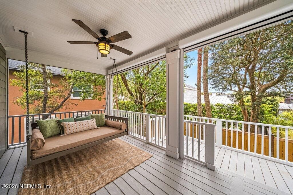 Back porch off family room — 1271 E COAST Drive, Atlantic Beach, FL 32233