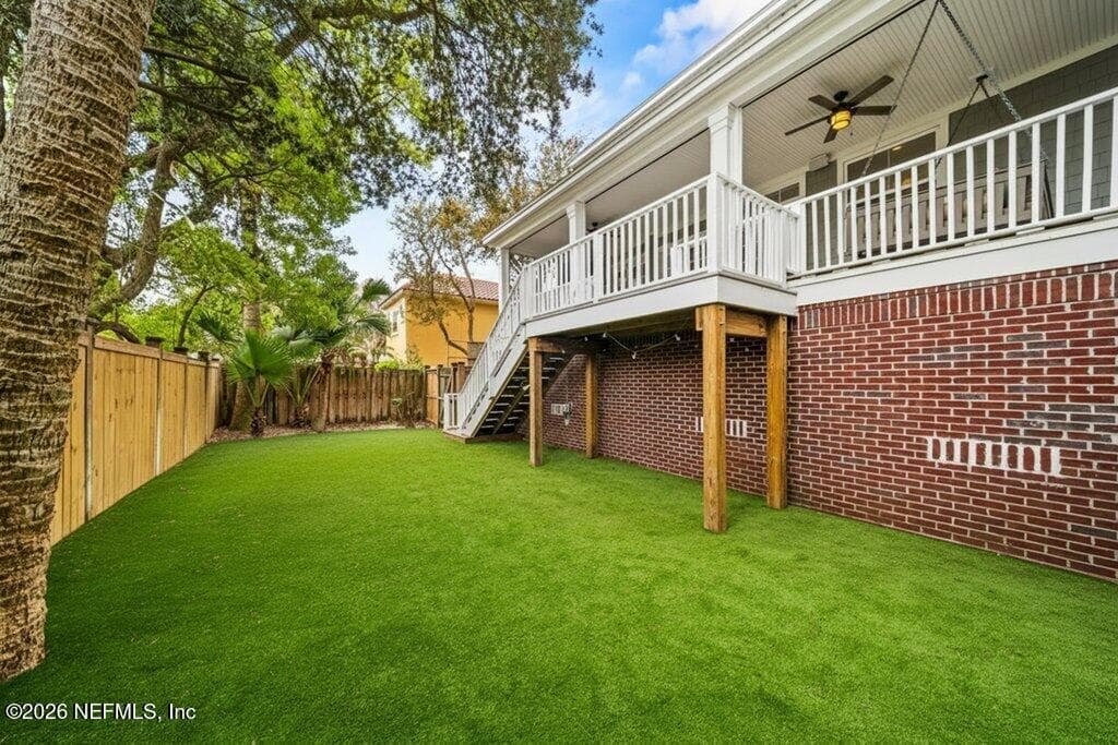 backyard — 1271 E COAST Drive, Atlantic Beach, FL 32233