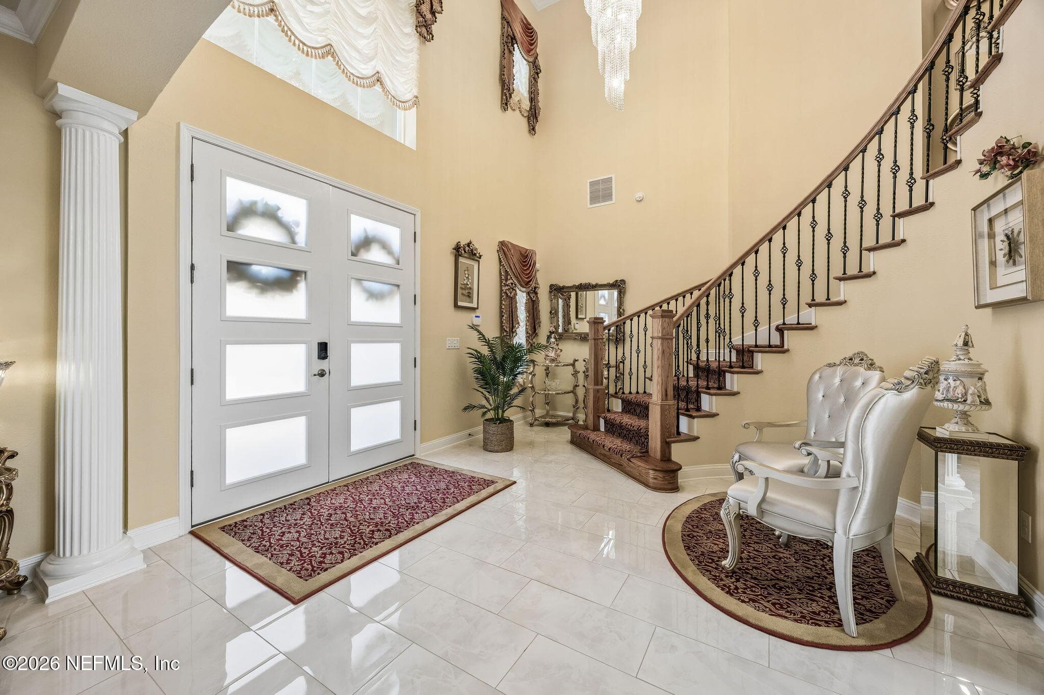 Two story Foyer With marble floors — 2852 CASSIA Lane, Jacksonville, FL 32246