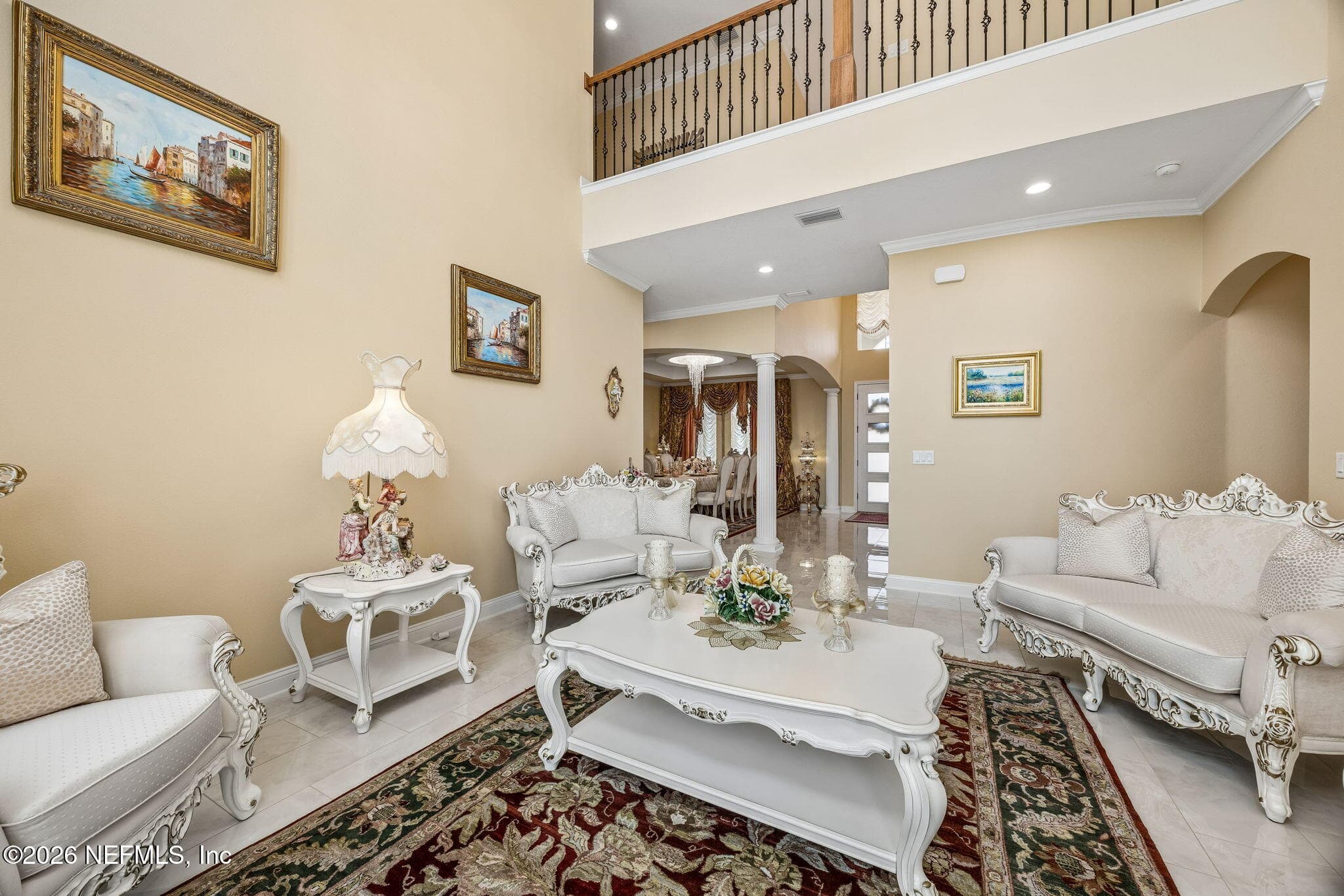 Walkway upstairs looking over the living room — 2852 CASSIA Lane, Jacksonville, FL 32246