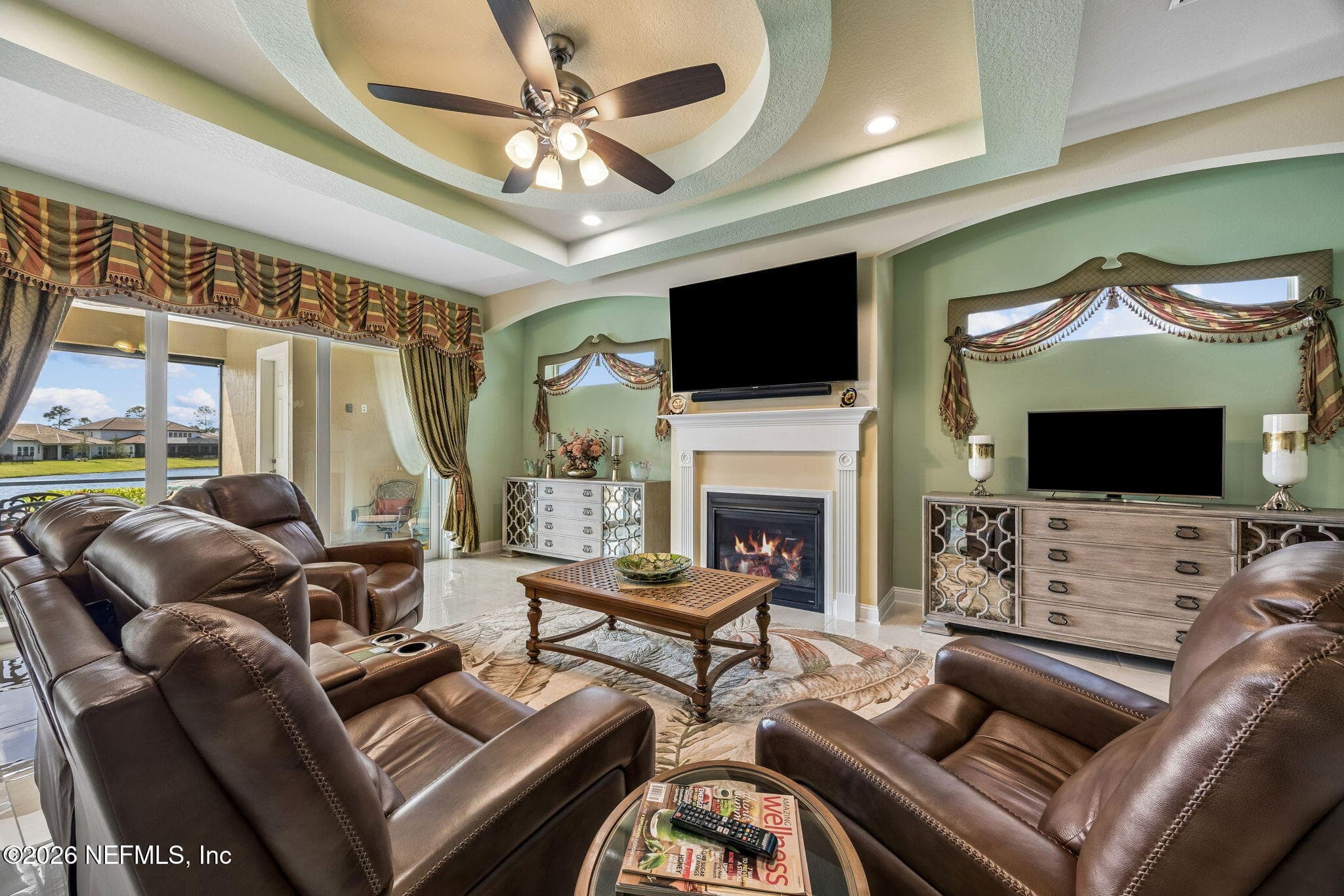 Gas Fireplace and niches for furniture. — 2852 CASSIA Lane, Jacksonville, FL 32246