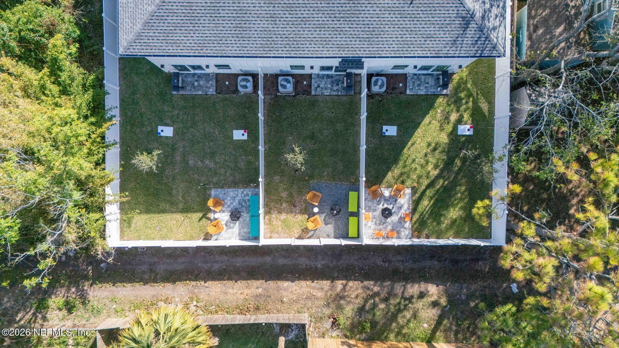 Aerial view of backyard — 925 2ND Avenue S, Jacksonville Beach, FL 32250