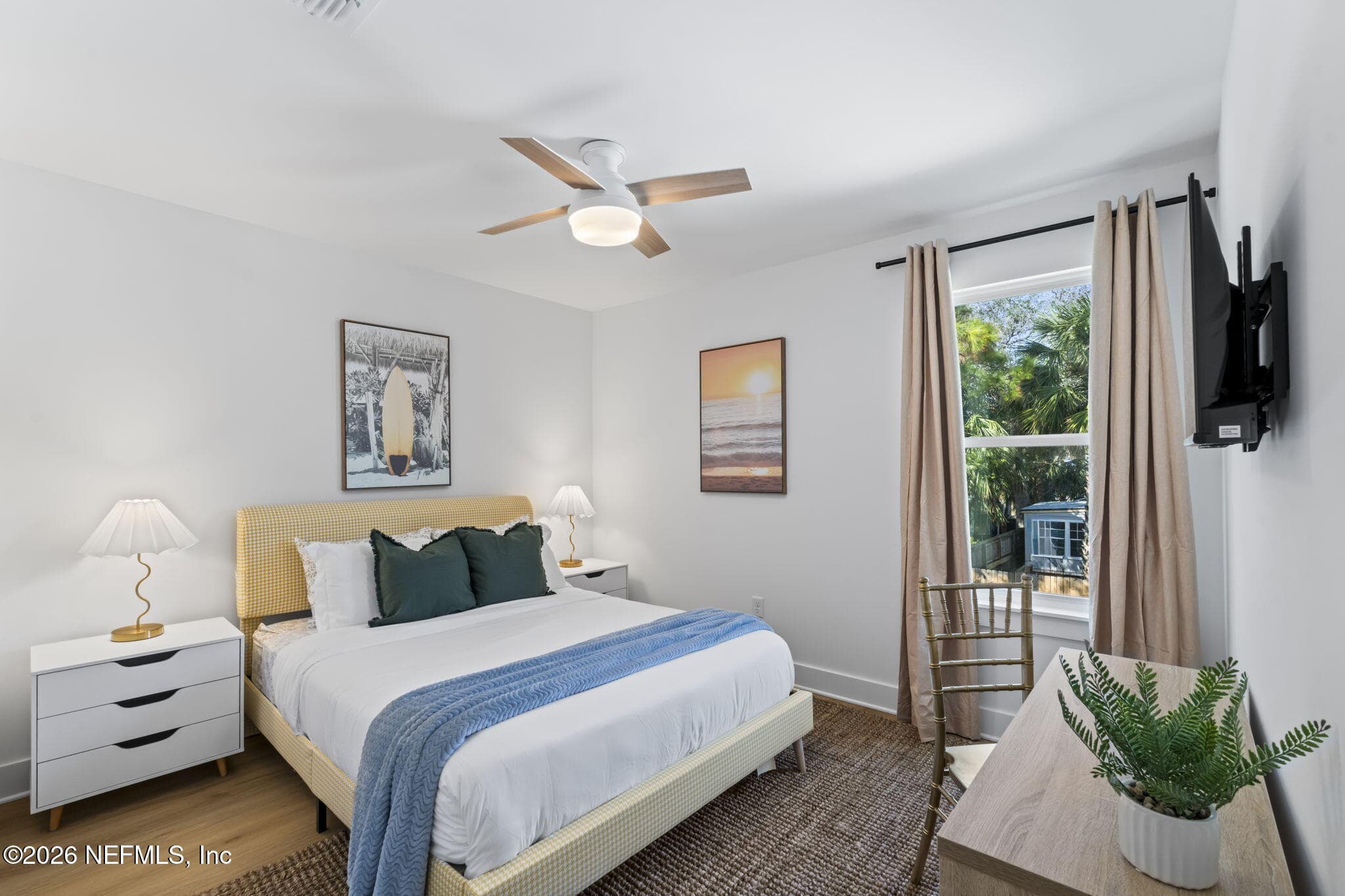 Bedroom 4 with modern finishes — 925 2ND Avenue S, Jacksonville Beach, FL 32250
