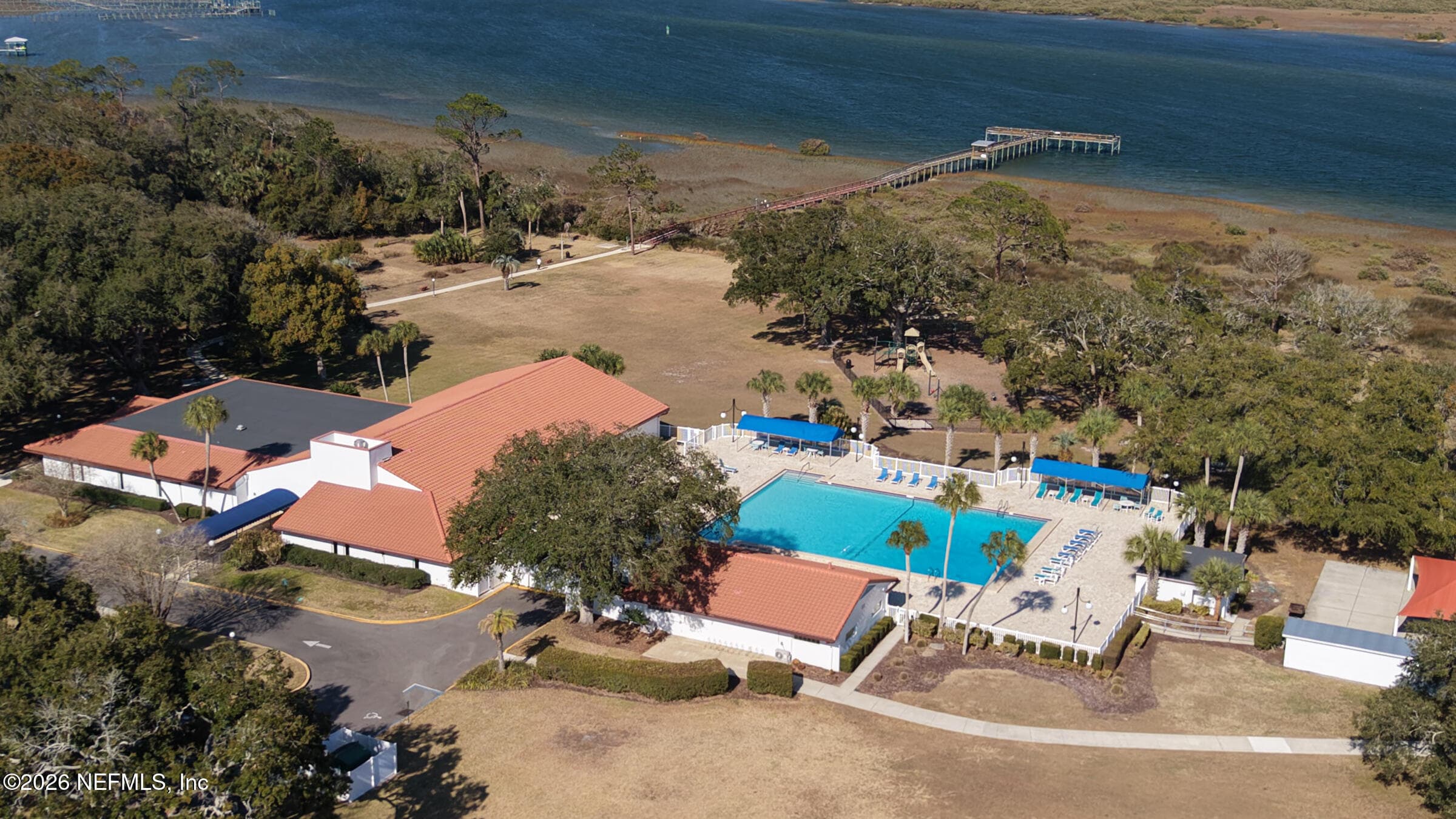 St. Augustine Shores pier on the Intracoastal, pool and park. — 265 CACIQUE Drive, St. Augustine, FL 32086