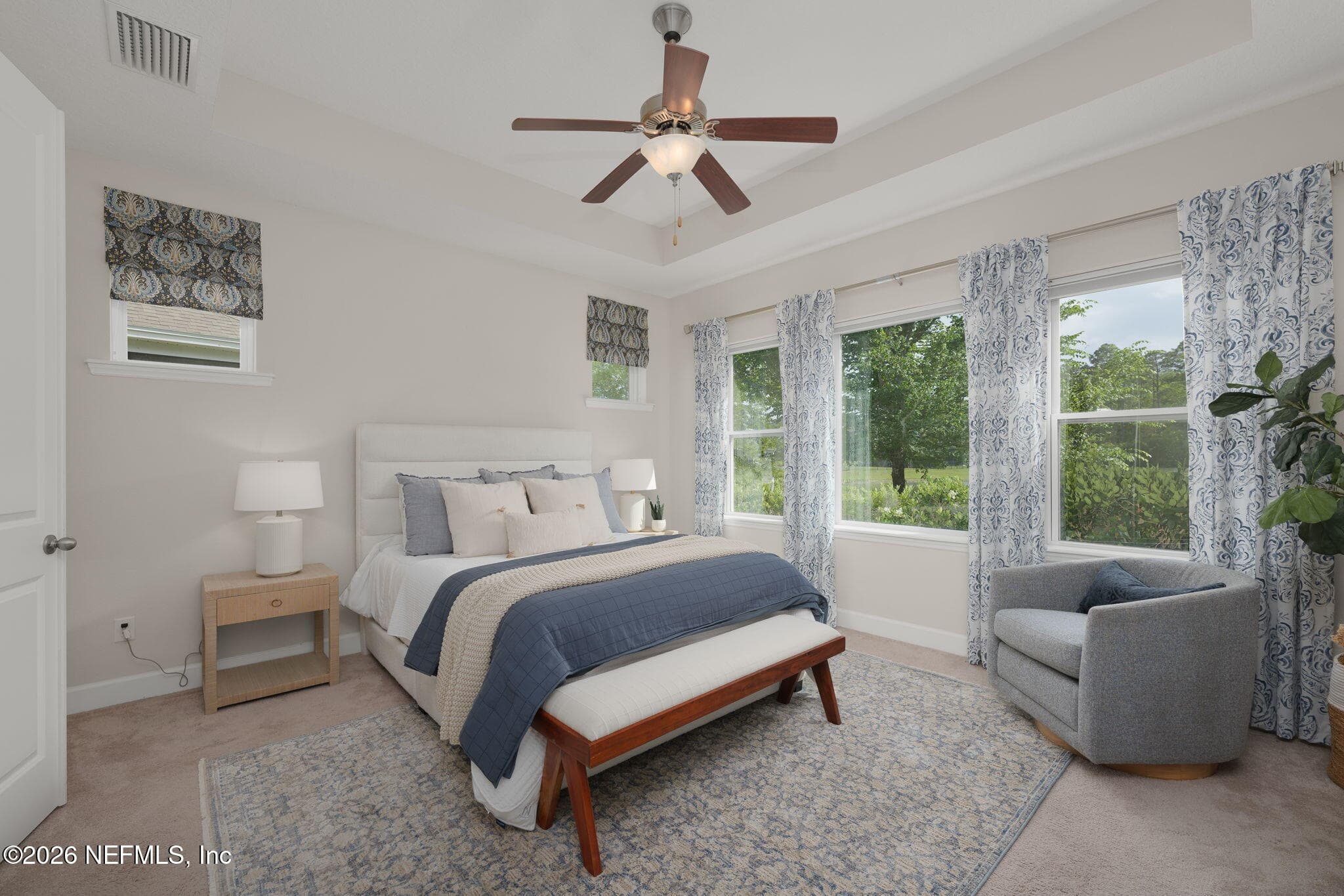 Primary Bedroom with windows overlooking the trees and the water! — 316 WHISPER ROCK Drive, Ponte Vedra, FL 32081