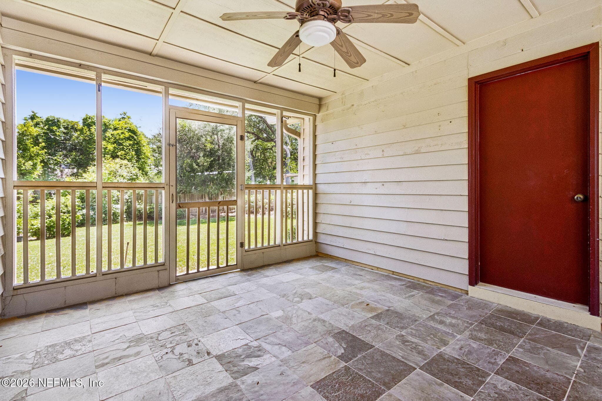 Screened Breezeway/Patio to Garage Facing Backyard — 1461 HOPKINS CREEK Lane, Neptune Beach, FL 32266